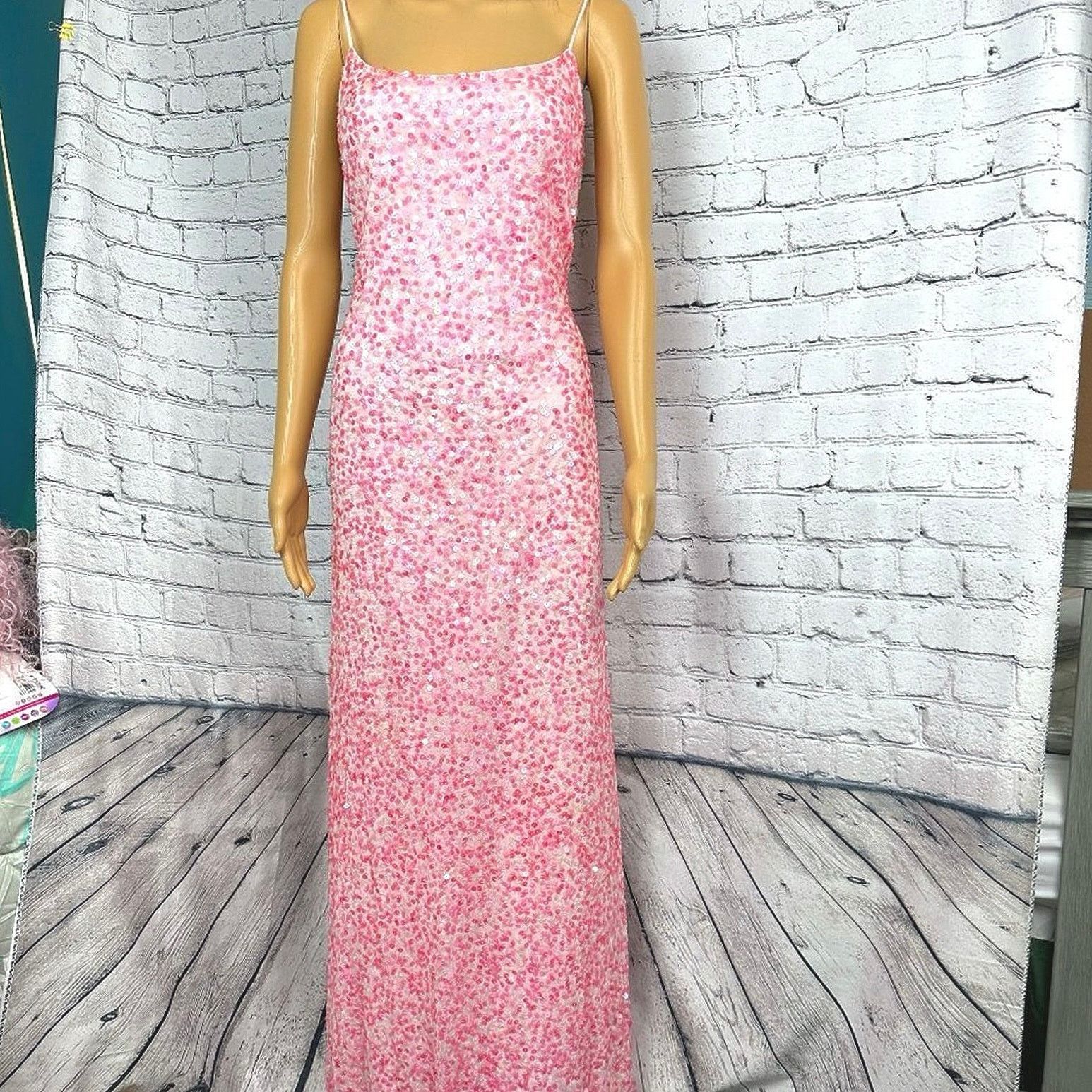 Other Marina by Marina Bresler Pink Sequined Gown - Size 12 Size XL / US 12-14 / IT 48-50 - 4 Thumbnail