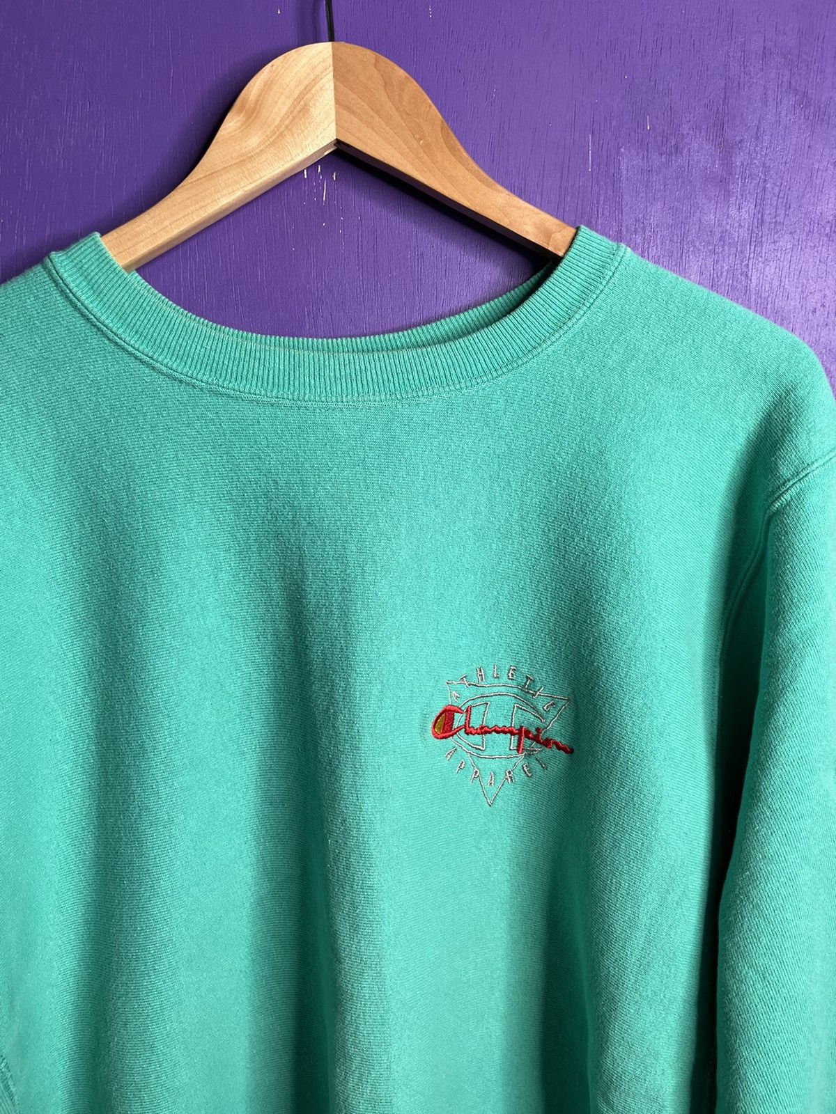 Champion × Vintage Vintage 90s Champion sea-foam green reverse weave Size US L / EU 52-54 / 3 - 3 Thumbnail
