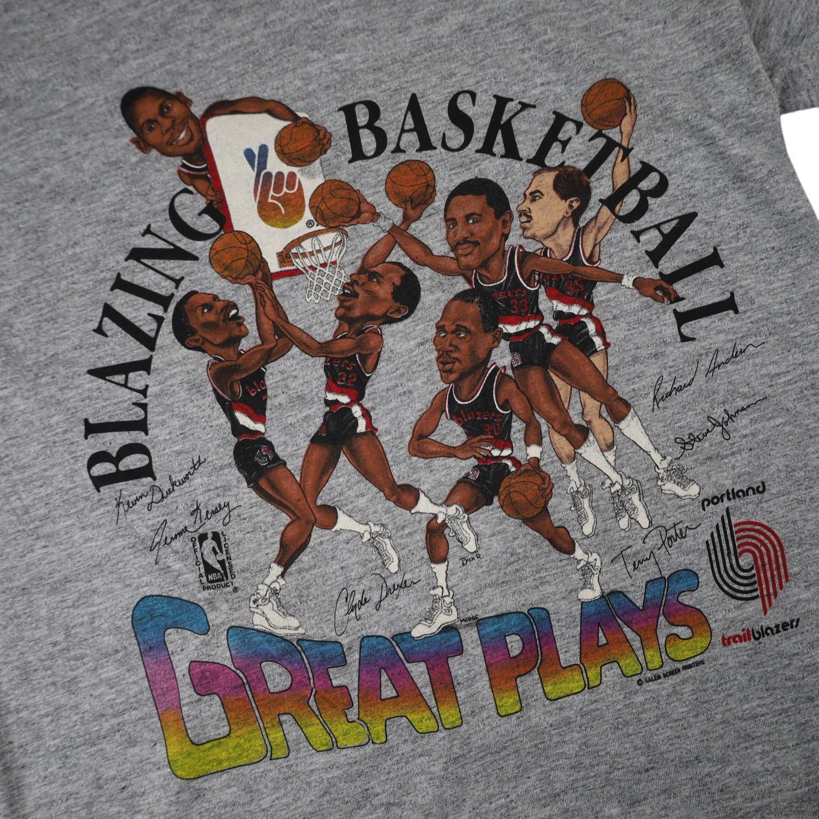 NBA × Vintage Vintage Salem Sportswear Portland Blazers Graphic T Shirt Size US M / EU 48-50 / 2 - 3 Thumbnail