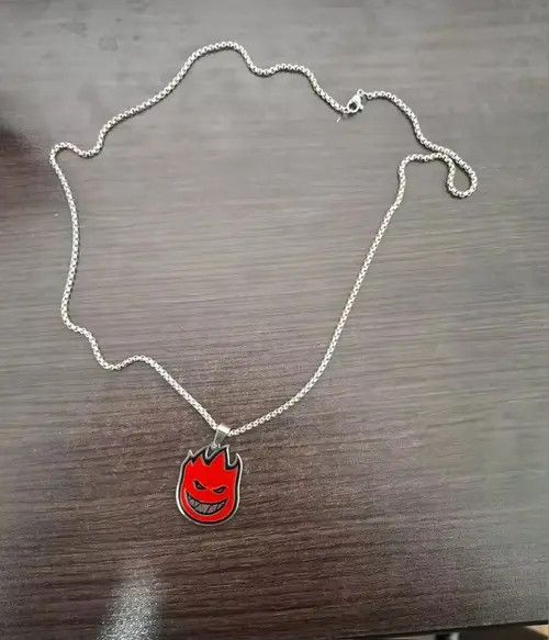 Heaven by Marc Jacobs × Jewelry Flame Devil Face Pendant Necklace Size ONE SIZE - 2 Thumbnail