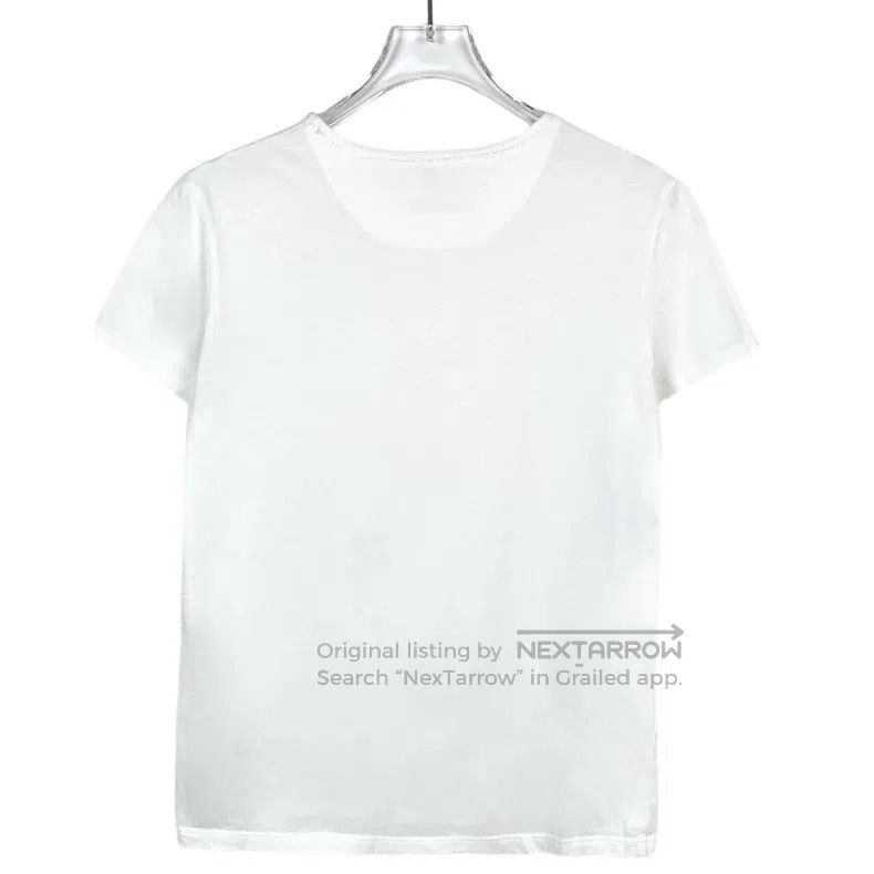 Hermes Hermes Pocket Logo Embroidered Round Neck White Cotton Sho Size XXS / US 00 / IT 34 - 2 Thumbnail