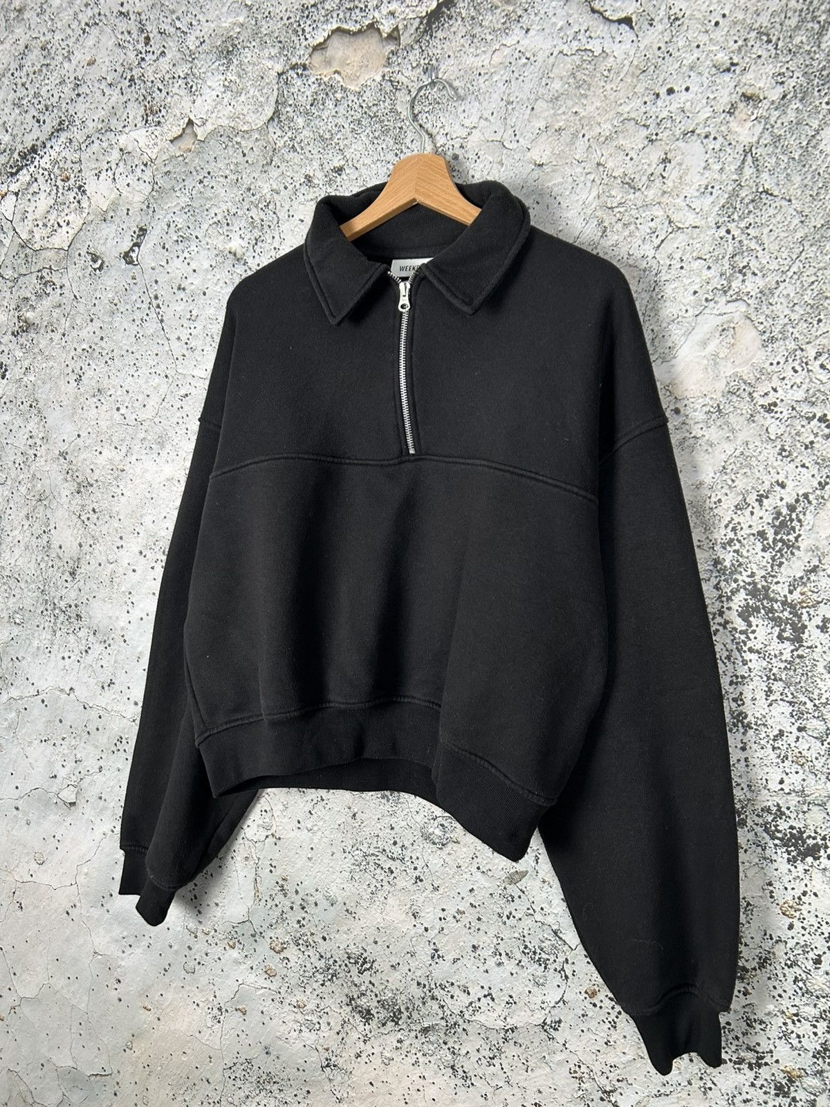 Weekday Weekday Half Zip Sweatshirt Boxy Cropped Rap Skate Rock Size US M / EU 48-50 / 2 - 2 Thumbnail