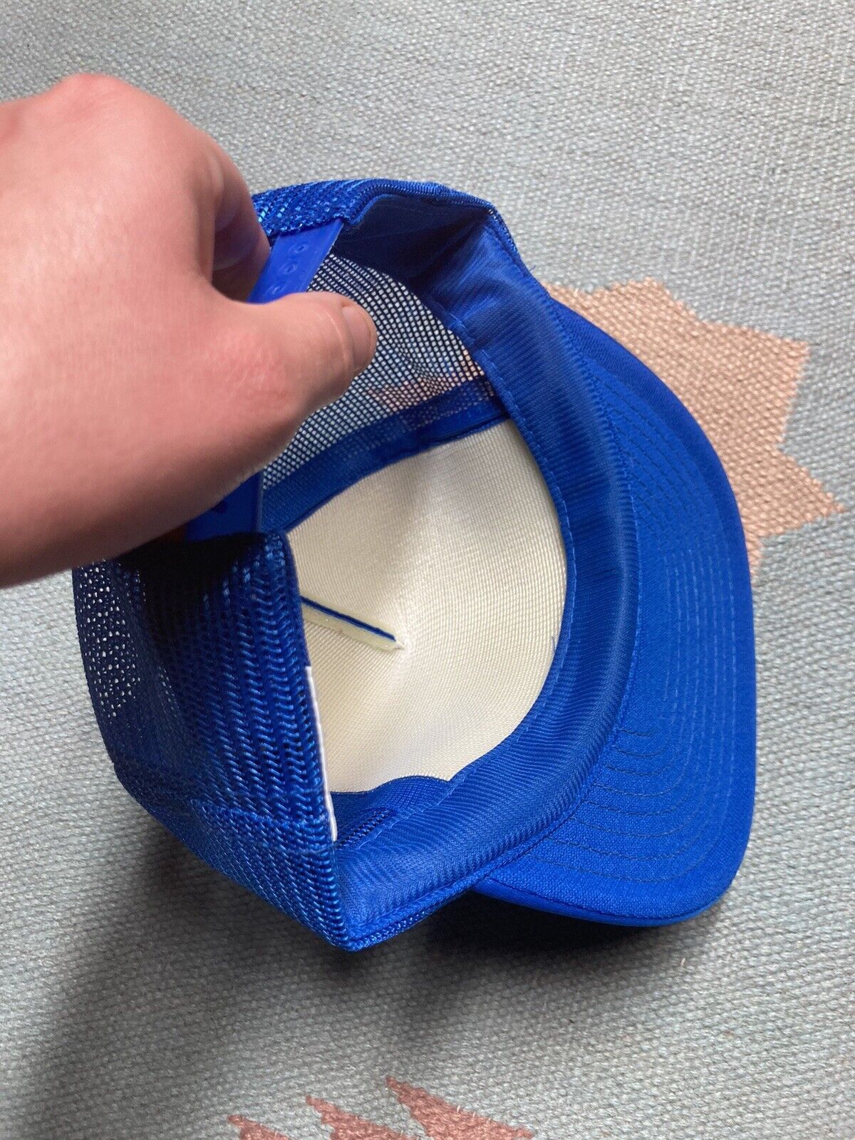 Vintage VTG trucker hat mesh cap NBD logo SnapBack blue adjustable Size ONE SIZE - 6 Thumbnail