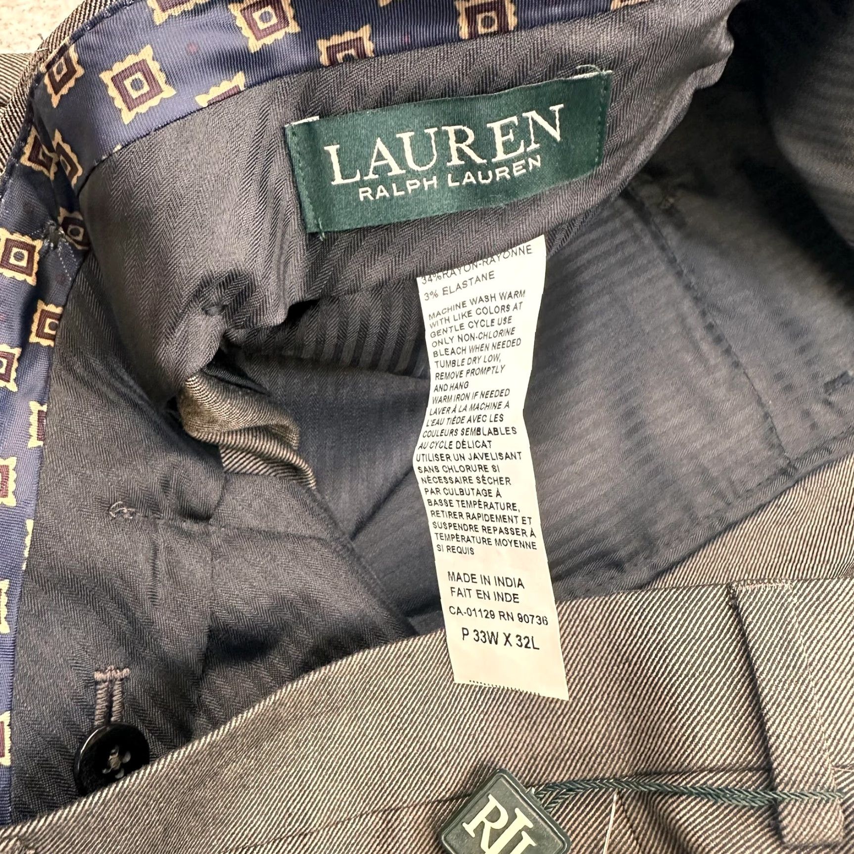 Ralph Lauren Lauren Ralph Lauren Dress Pants Mens 33x32 Taupe Classic Fit Ultraflex Stretch Dress Pants Pants Mens 33 Taupe Classic Fit Ultraflex Stretch Size US 33 - 4 Thumbnail