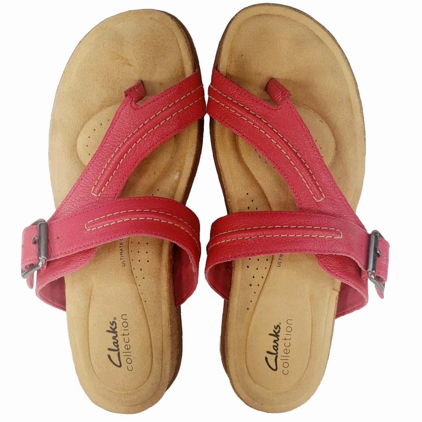 Clarks Clarks Collection Sandals Womens 10M Brynn Madi Thong Toe-Loop Red 26164863 Size US 10 / IT 40 - 6 Thumbnail