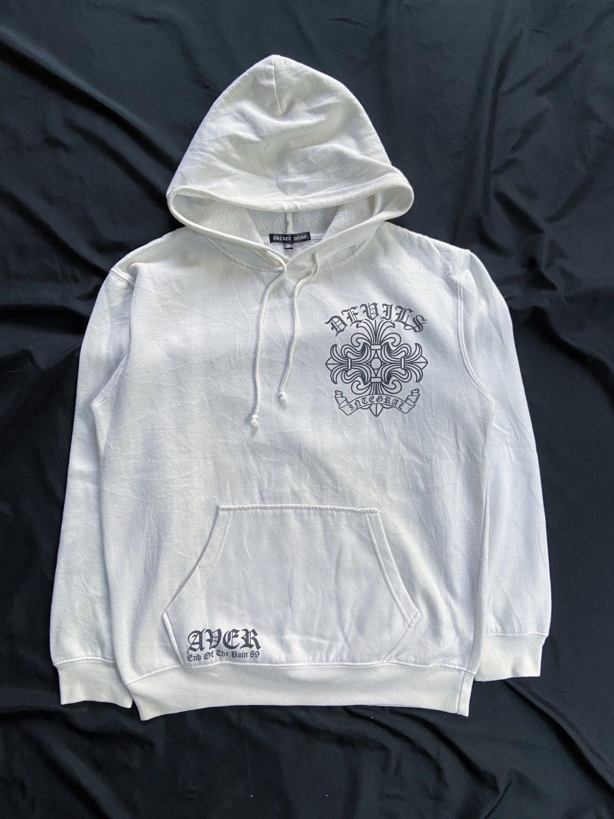 Japanese Brand DEVILS INTEGRAL THE METAL CROSS LINE HOODIE Size US M / EU 48-50 / 2 - 2 Thumbnail