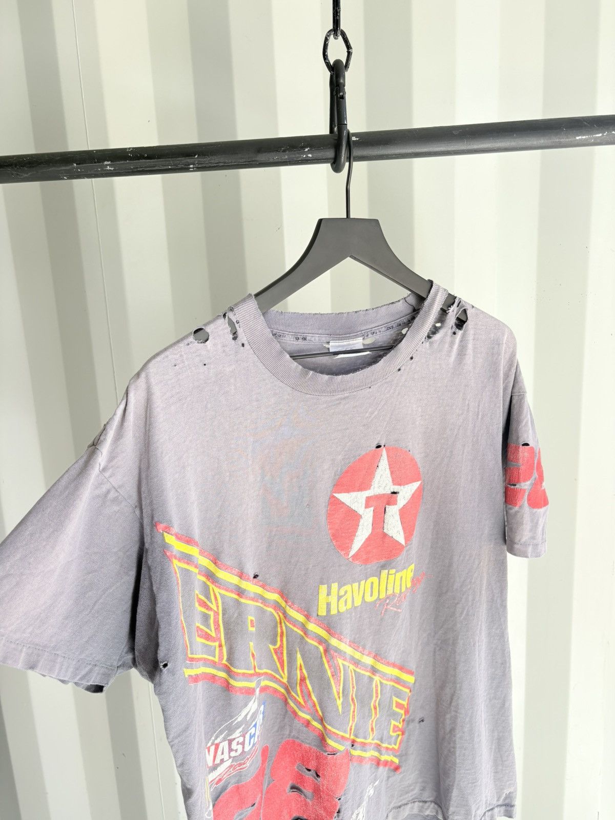 Vintage Thrashed NASCAR Sun Faded Tee Shirt Distressed ERD Grunge Size US XL / EU 56 / 4 - 3 Thumbnail