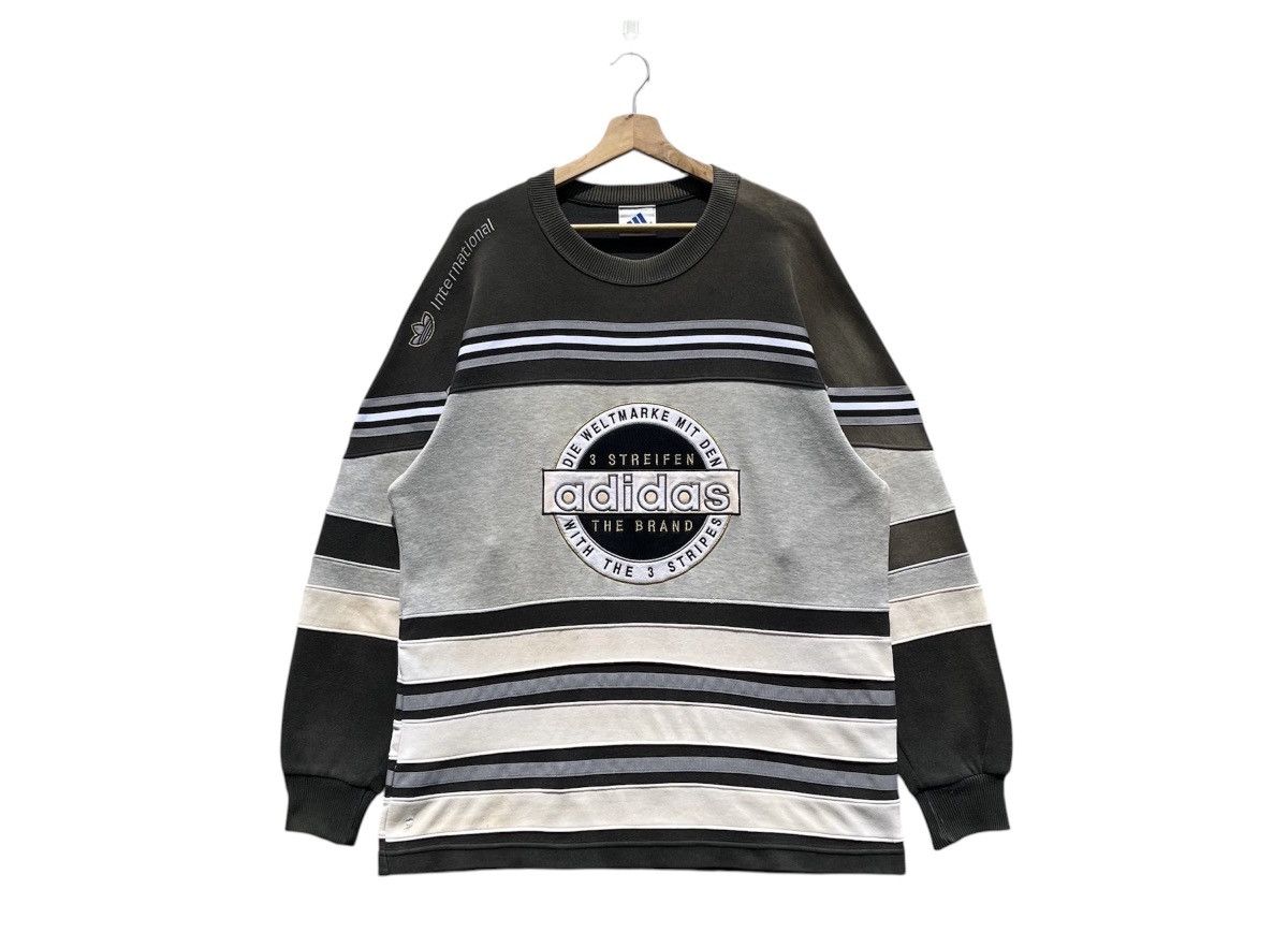 Adidas RARE🔥 Disstressed Vintage 90s Adidas Big Logo Spellout Size US L / EU 52-54 / 3 - 1 Thumbnail