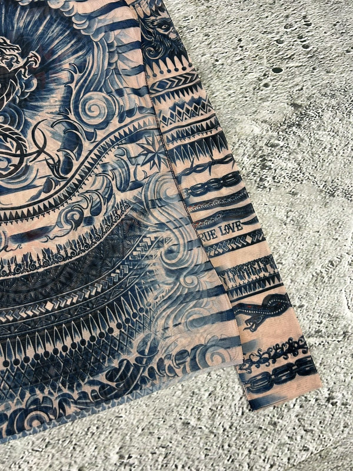 Jean Paul Gaultier Jean Paul Gaultier Lindex Tattoo Mesh Top longsleeve blouse Size M / US 6-8 / IT 42-44 - 11 Thumbnail