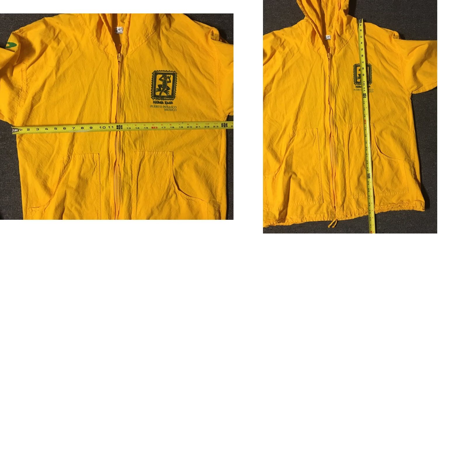 Nautica VINTAGE Iguana Jacket Surf Hoodie Lizard XL Yellow Men Retro 90s Grunge Nautical Beach USA Puerto Penasco Mexico Size US XL / EU 56 / 4 - 8 Thumbnail