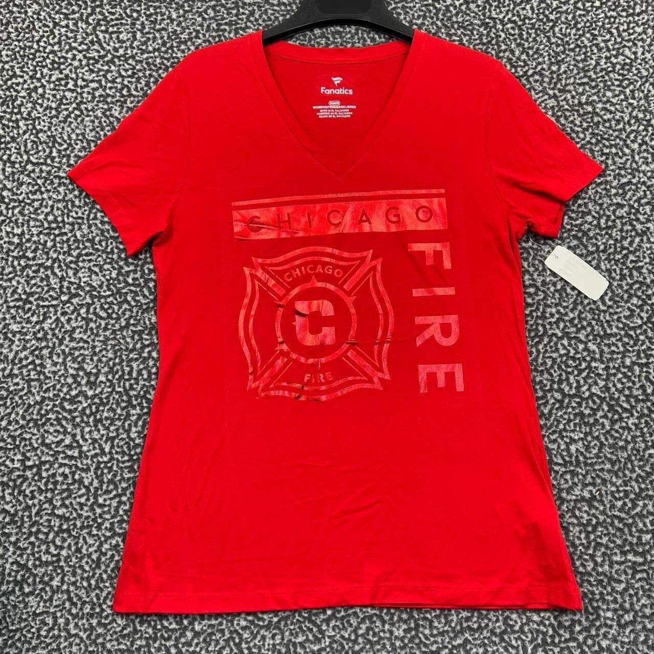 Other Chicago Fire Shirt Women Short Sleeve V-Neck Cotton M Size M / US 6-8 / IT 42-44 - 1 Thumbnail