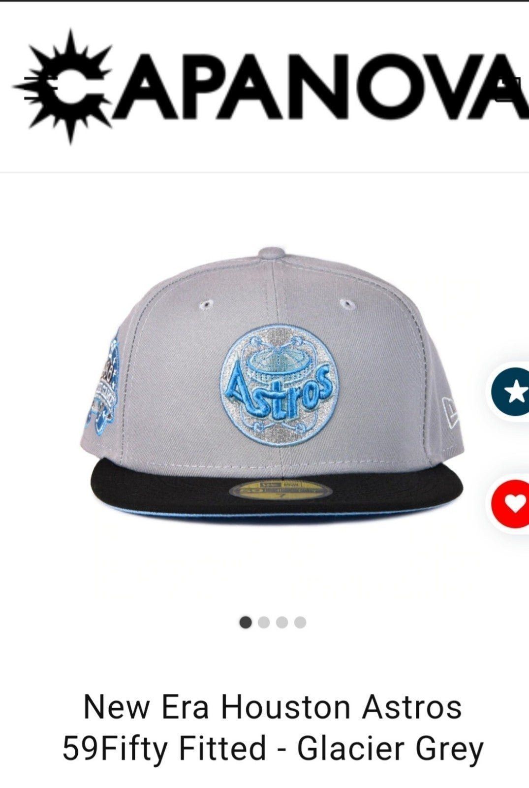 New Era *Firm* 7 7/8 Capanova Houston Astros New Era Fitted Size ONE SIZE - 11 Thumbnail