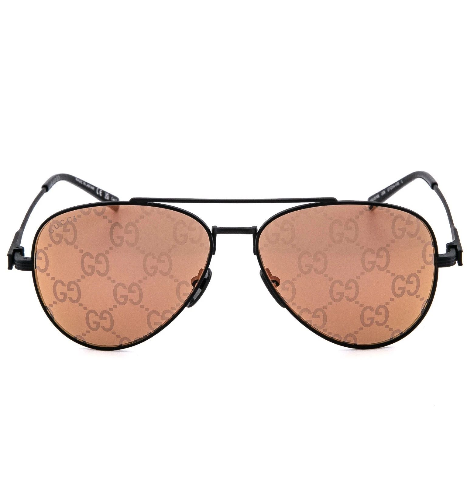 Gucci GUCCI 1874 Gg1874S Black Orange GG Logo Print Mirror 005 Size ONE SIZE - 5 Thumbnail