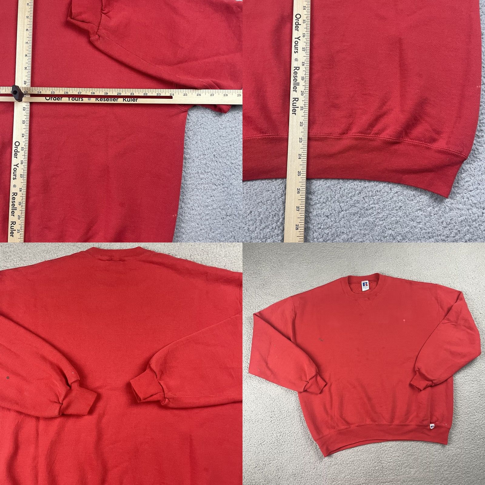 Russell Athletic VINTAGE Russell Athletic Sweatshirt Adult XL Red Crew Neck Pullover Mens Distressed Grunge USA Classic Size US XL / EU 56 / 4 - 9 Thumbnail