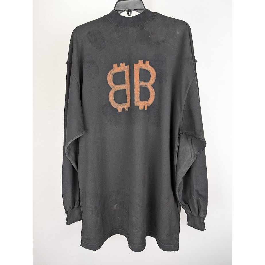 Balenciaga o1rshd1 L/S Double Front T-Shirt in Black Size US S / EU 44-46 / 1 - 9 Thumbnail