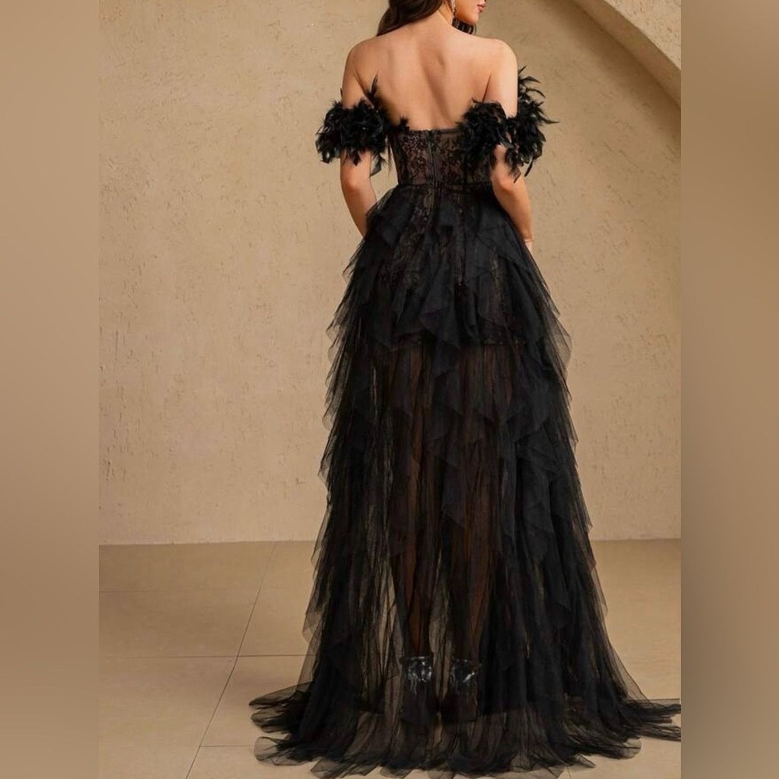 Other New Elegant Black Lace Evening Dress size S Size S / US 4 / IT 40 - 2 Thumbnail