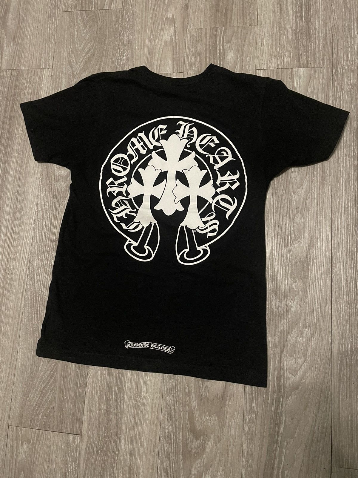T-shirt Chrome Hearts Noir Avec Logo Col Coeur - Taille L - 100% Coton - Neuf Avec étiquettes