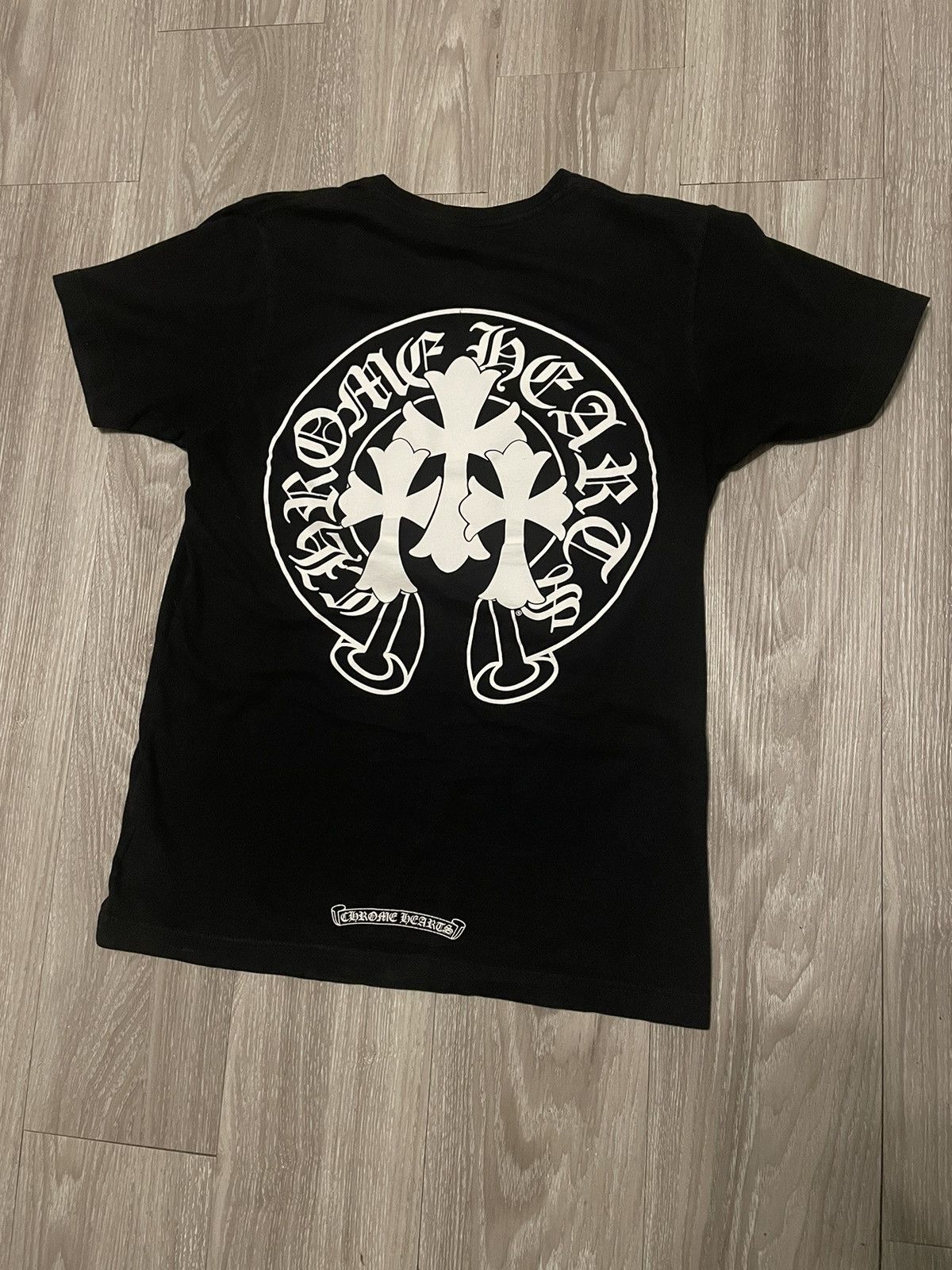 image of Chrome Hearts Cross Pocket Tshirt in Black, Men's (Size Small)