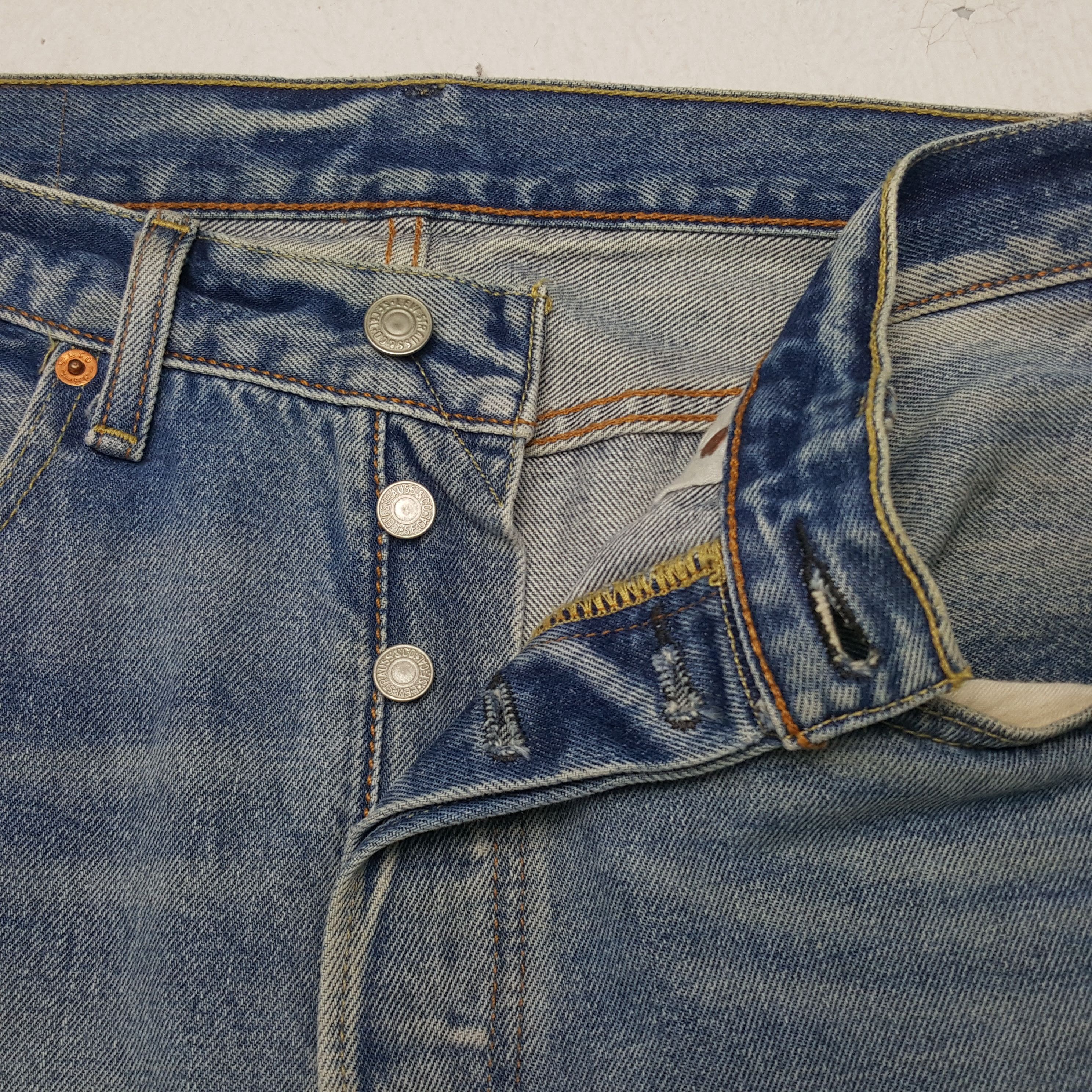 Levi's × Vintage Vintage Levi's 501 Distressed Style Denim Jeans Size US 32 / EU 48 - 12 Thumbnail