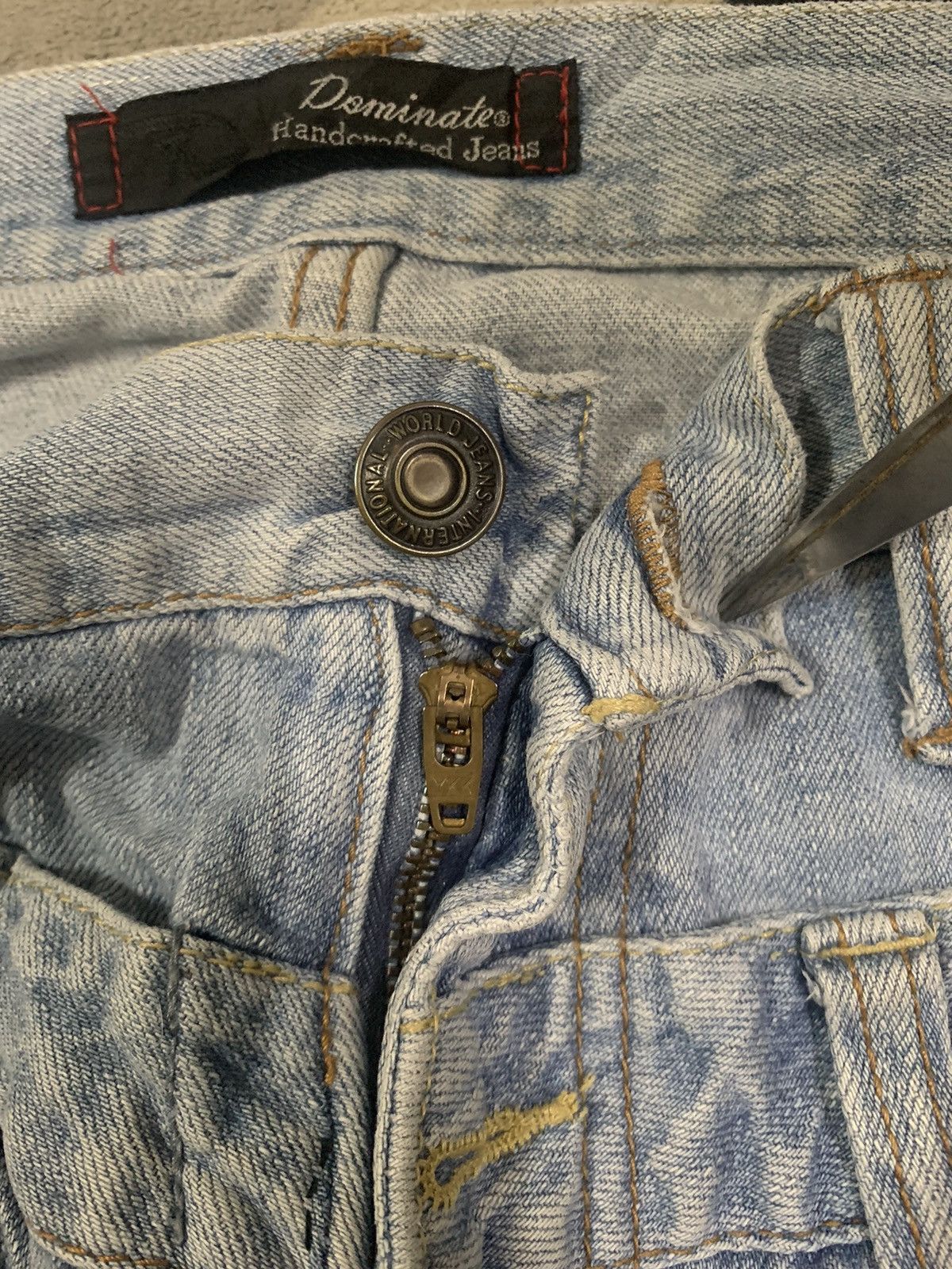 If Six Was Nine Vintage Japanese Handcrafted Double Waist Punk Style Jeans Size US 30 / EU 46 - 4 Thumbnail