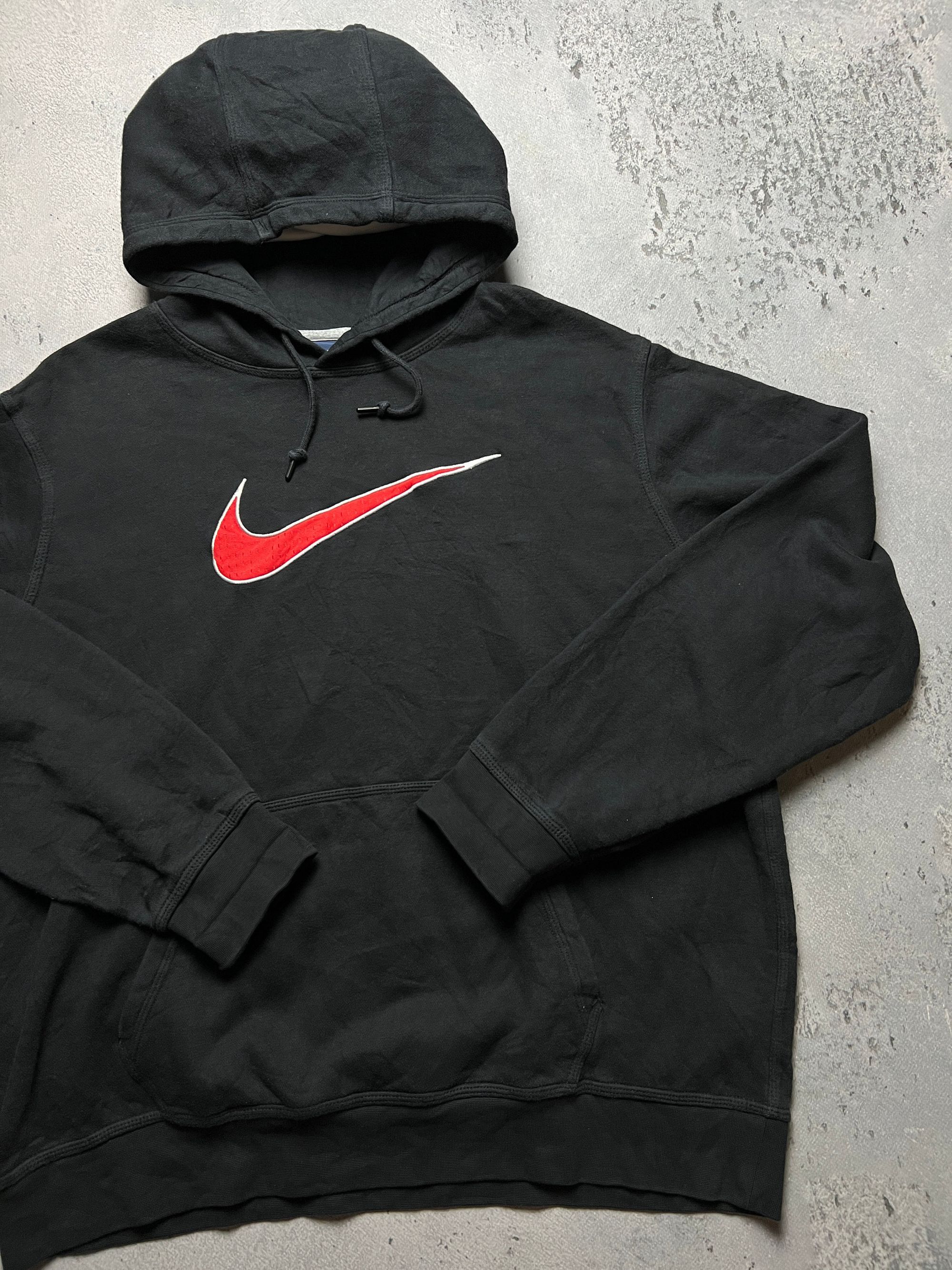 Nike Nike vintage hoodie center swoosh logo spellout y2k crew Size US XL / EU 56 / 4 - 3 Thumbnail