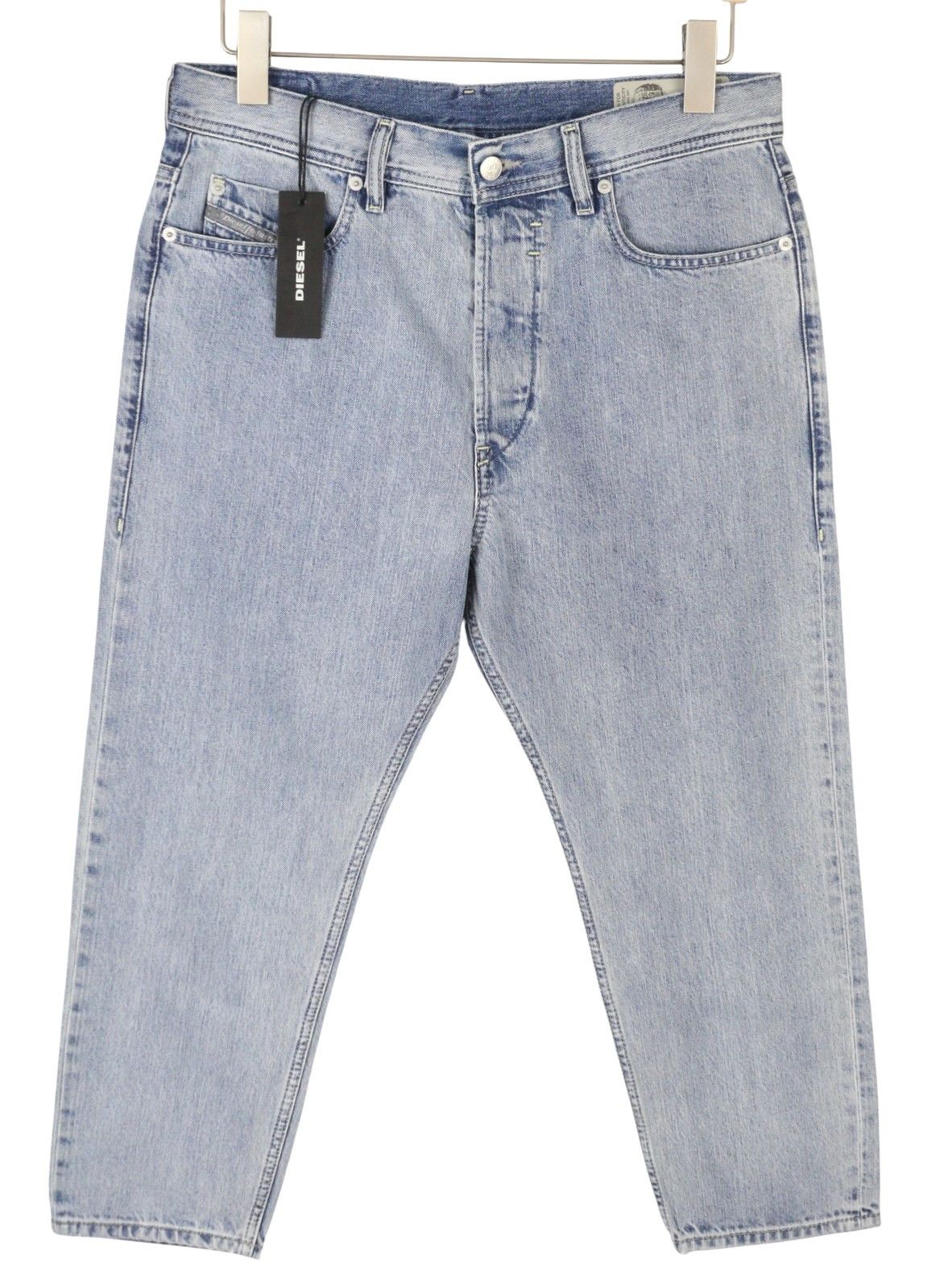 Diesel RHIAL 084FC W31/L32 Blue Faded Slim Cropped Jeans 89060 Size US 31 - 1 Thumbnail