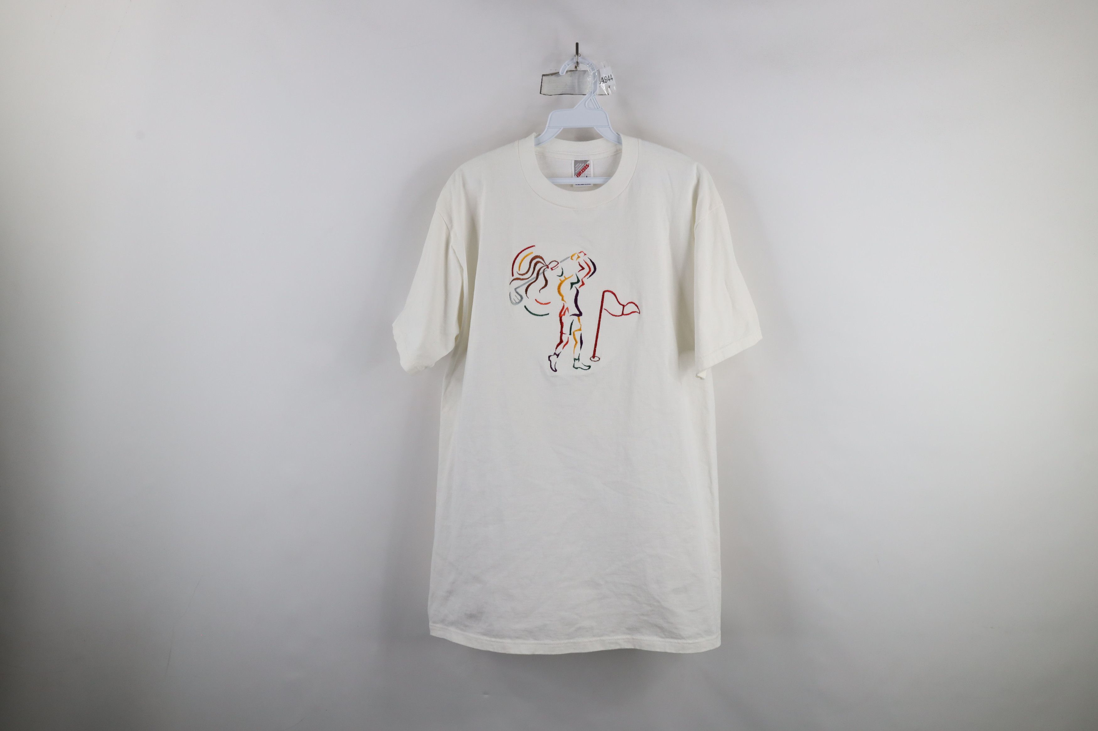 Vintage Vintage 90s Streetwear Rainbow Golf Abstract T-Shirt USA Size US L / EU 52-54 / 3 - 1 Thumbnail