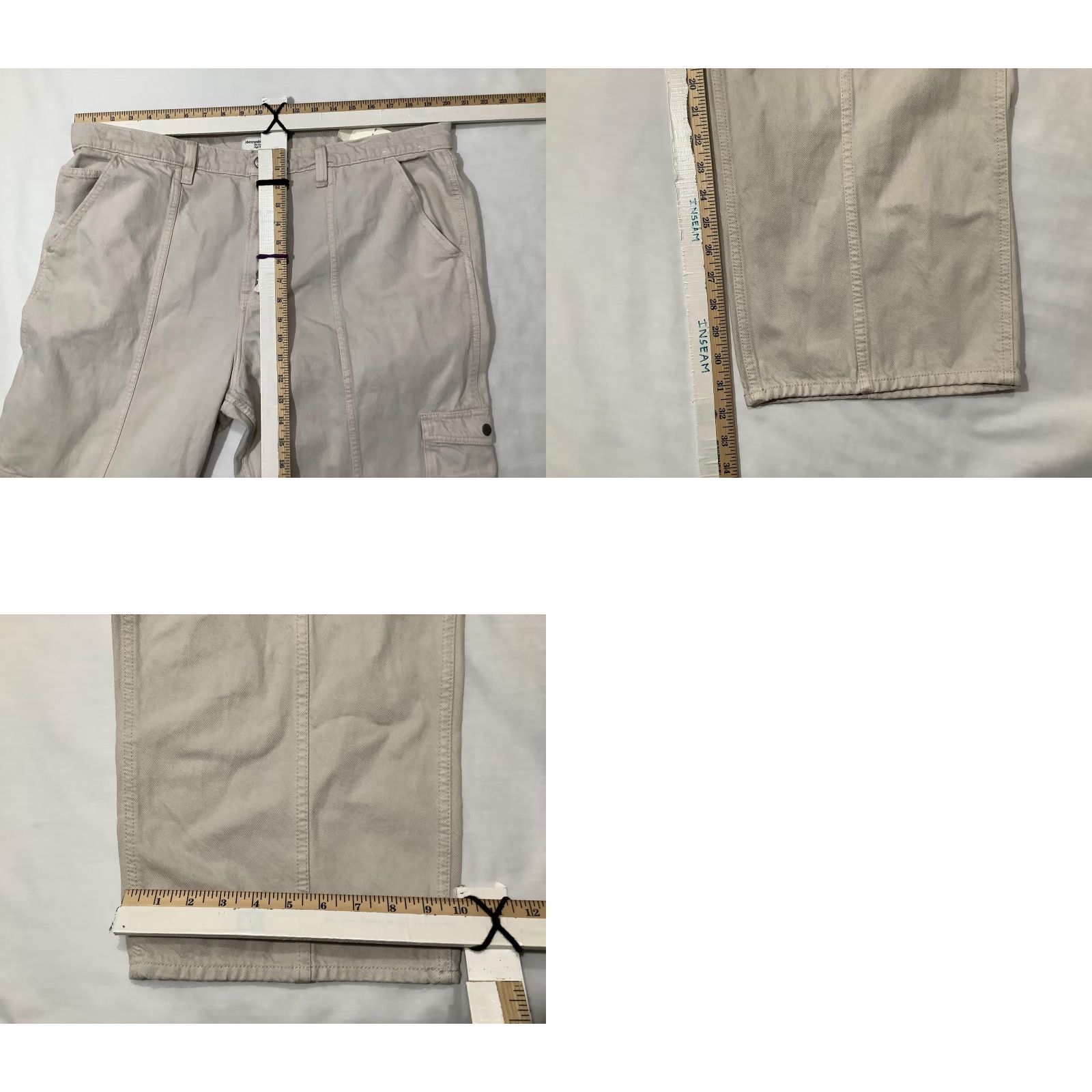 Abercrombie & Fitch VINTAGE Abercrombie & Fitch Cargo Pants Mens 34x32 Beige The Loose High Rise Utility Pockets Size US 34 / EU 50 - 9 Thumbnail