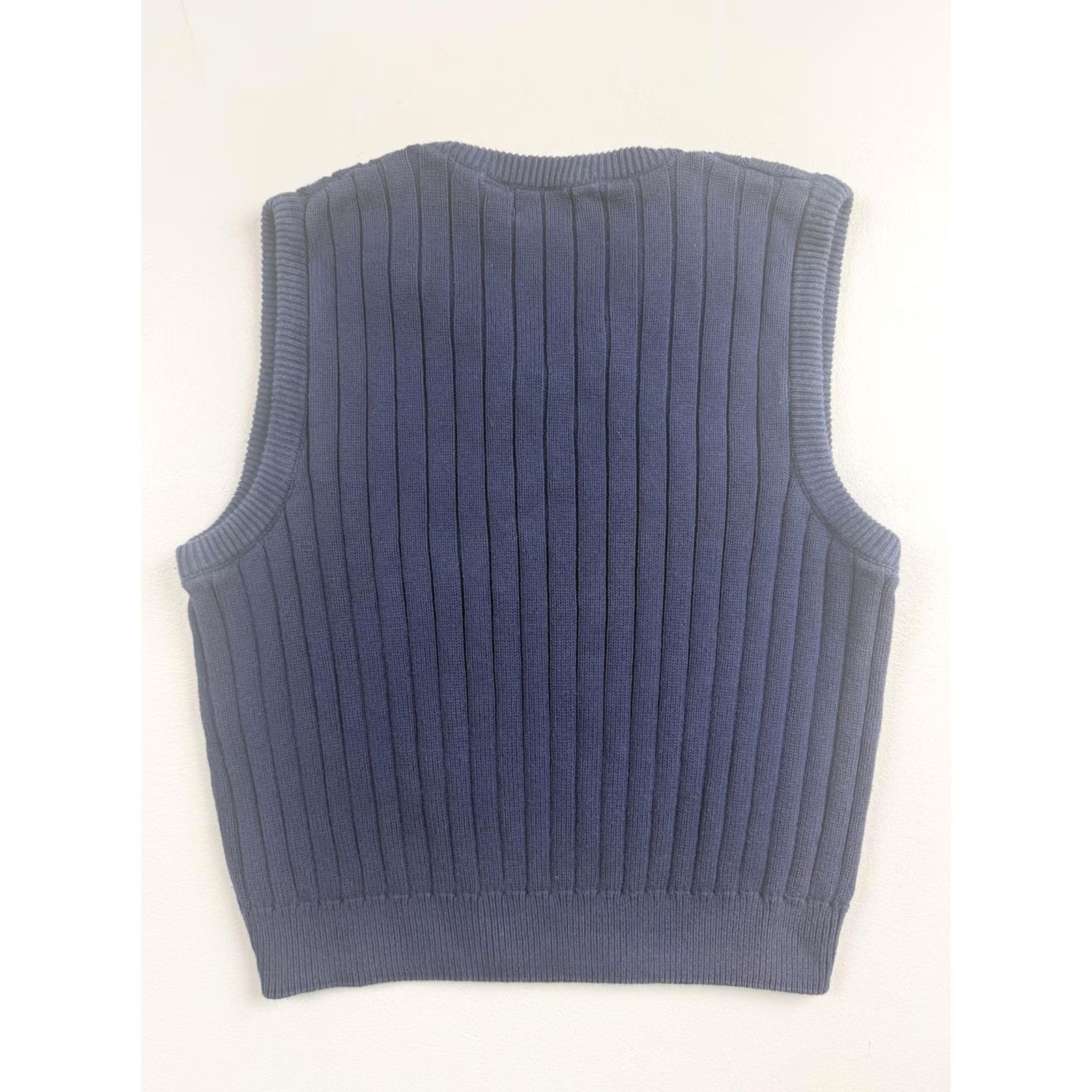Izod VINTAGE IZOD Sweater Vest Mens Medium Blue V Neck Cotton Knit Golf Pullover USA Size US M / EU 48-50 / 2 - 2 Thumbnail