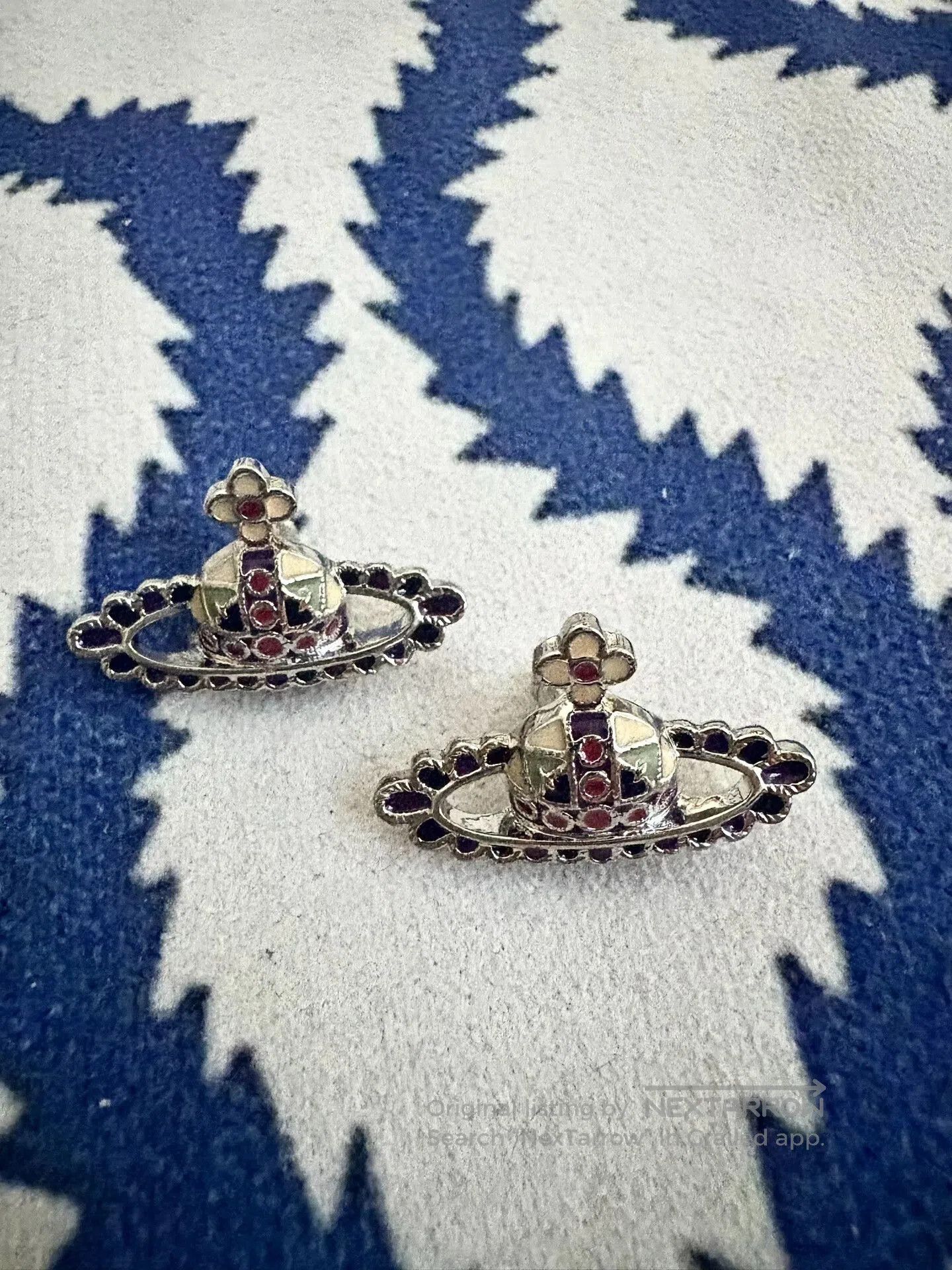 Vivienne Westwood Vivienne Westwood Saturn Enamel Earrings. Size ONE SIZE - 1 Thumbnail