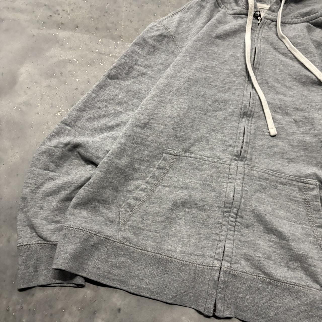 Japanese Brand × Vintage Crazy Vintage Y2K/2000s Light Grey Blank Streetwear Essential Zip Up Hoodie! Size US S / EU 44-46 / 1 - 3 Thumbnail
