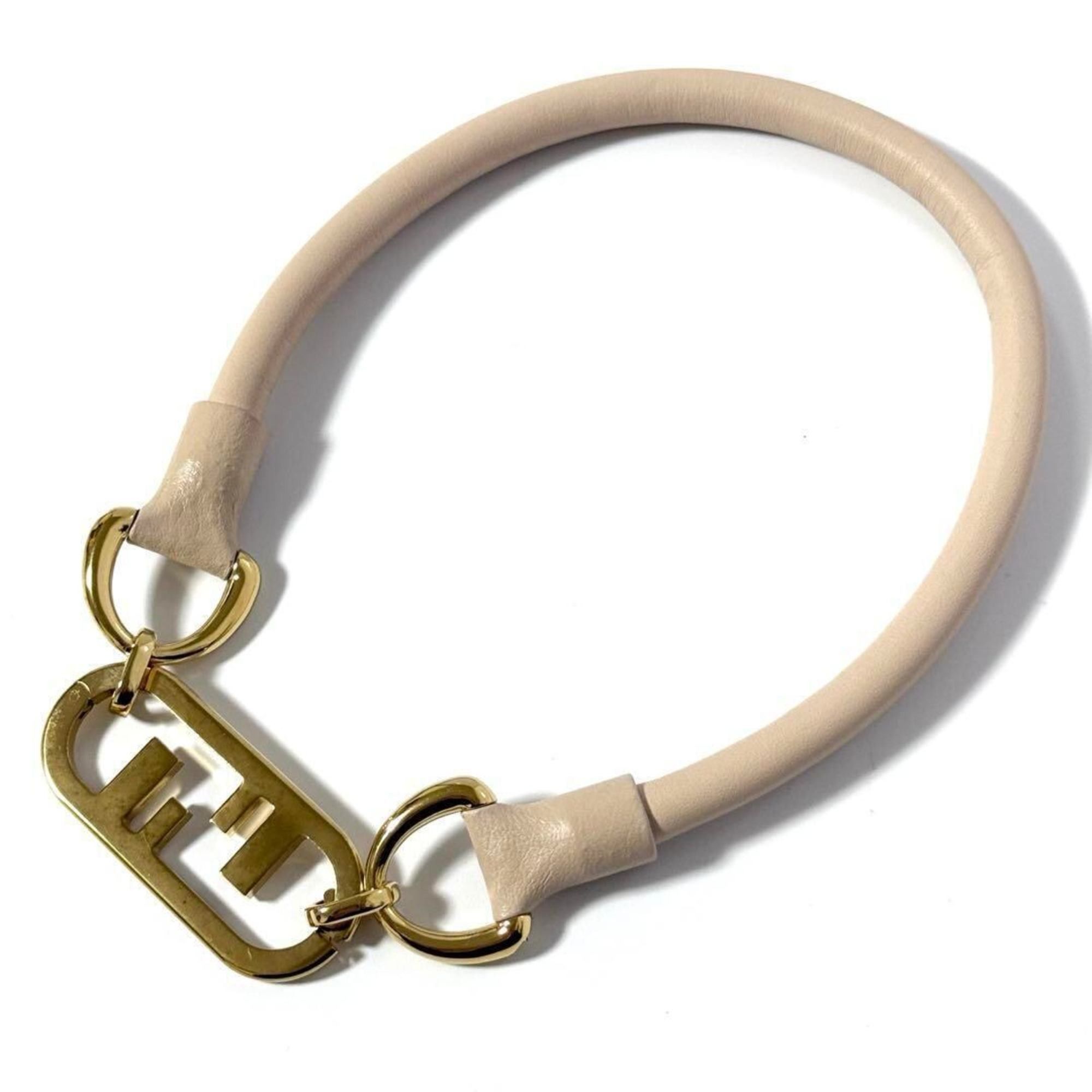 Fendi Fendi Orlock Leather Choker Necklace Pendant Size ONE SIZE - 1 Thumbnail