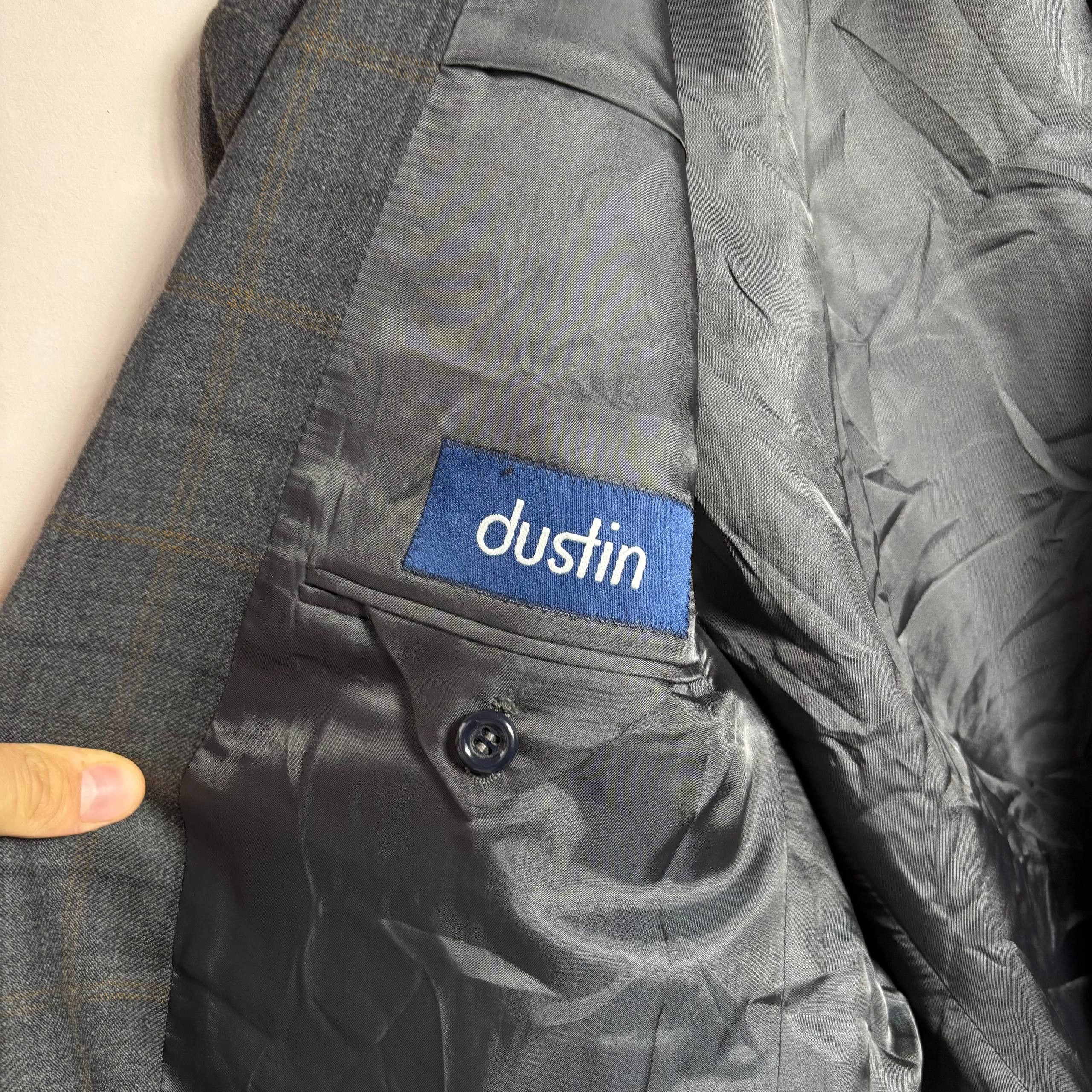 Other Dustin El Corte Tweed Check Gray Lined Wool Blazer 46 EU 56R Size 46R - 6 Thumbnail