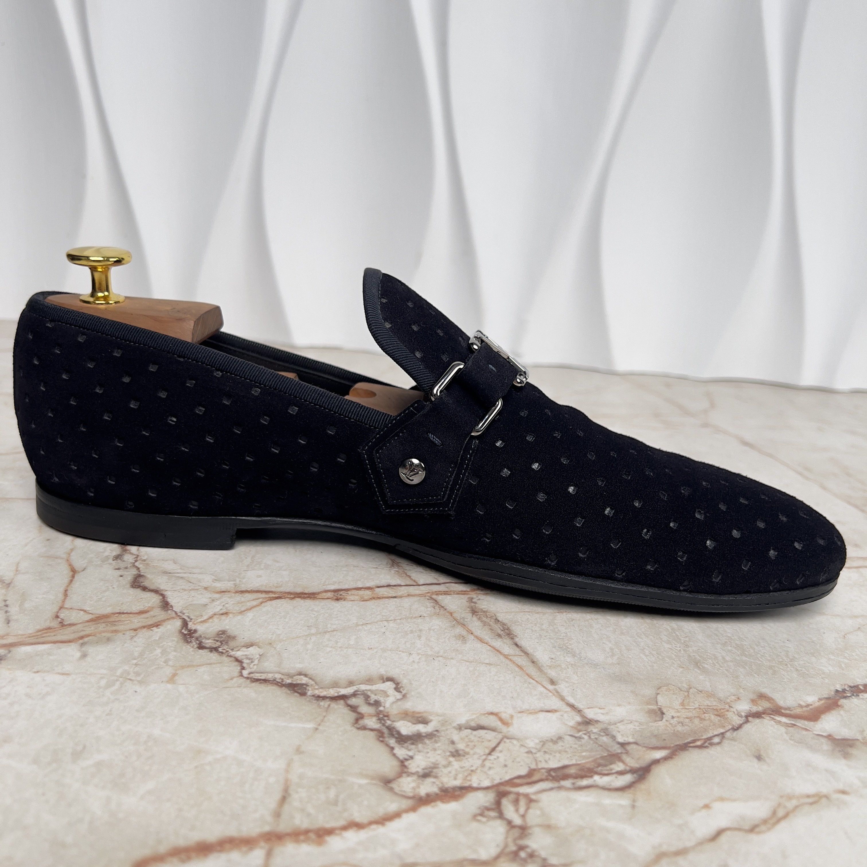 Louis Vuitton Lexington Loafer Logo Perforated Suede Size US 9.5 / EU 42-43 - 6 Thumbnail