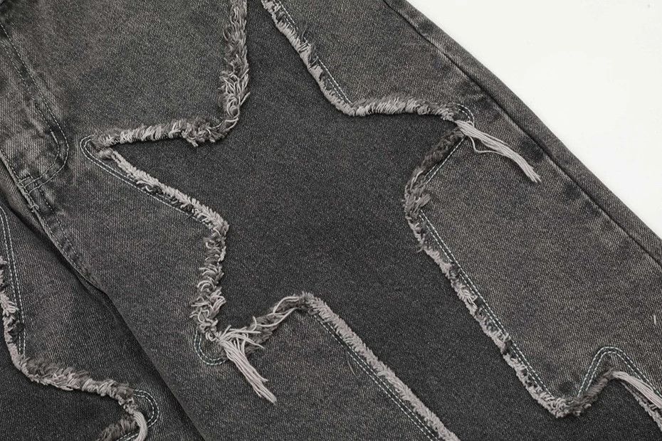 Lightning Splicing Baggy Jeans