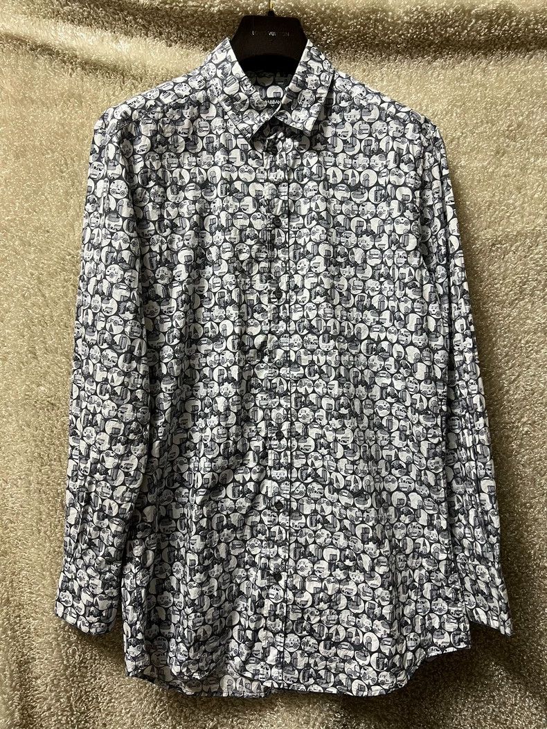 Dolce & Gabbana Dolce Gabbana Men's Floral Print Shirt Size US M / EU 48-50 / 2 - 1 Thumbnail