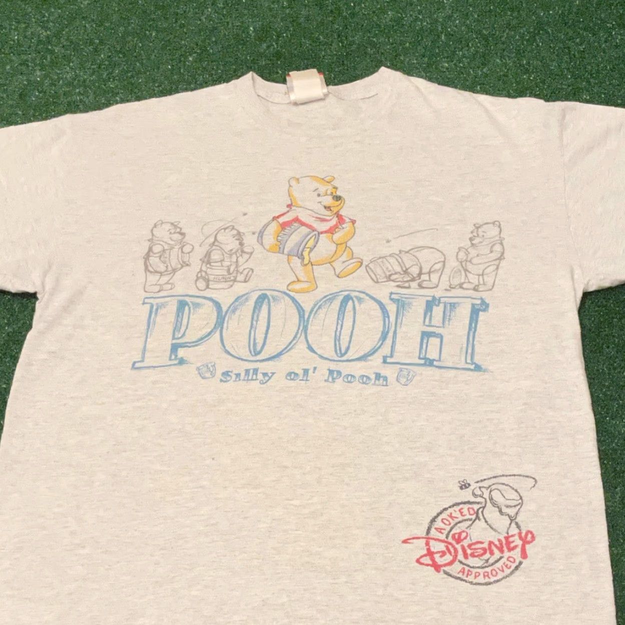Disney VINTAGE Disney Winnie The Pooh Cartoon Mickey Inc VTG Shirt Mens M Gray 90s Cartoon Disney Man Shirt Size US M / EU 48-50 / 2 - 5 Thumbnail