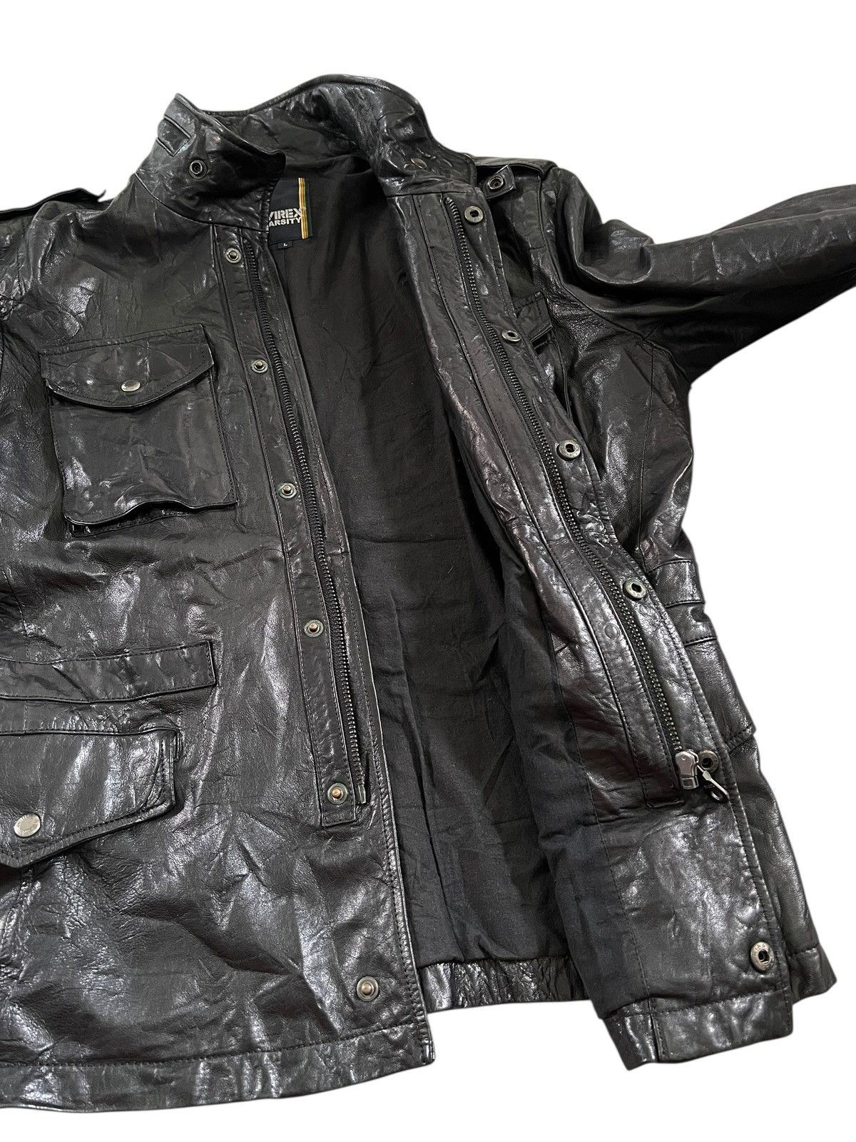 Avirex 2000s Avirex M65 Sheepskin Leather Jacket Size US L / EU 52-54 / 3 - 15 Thumbnail