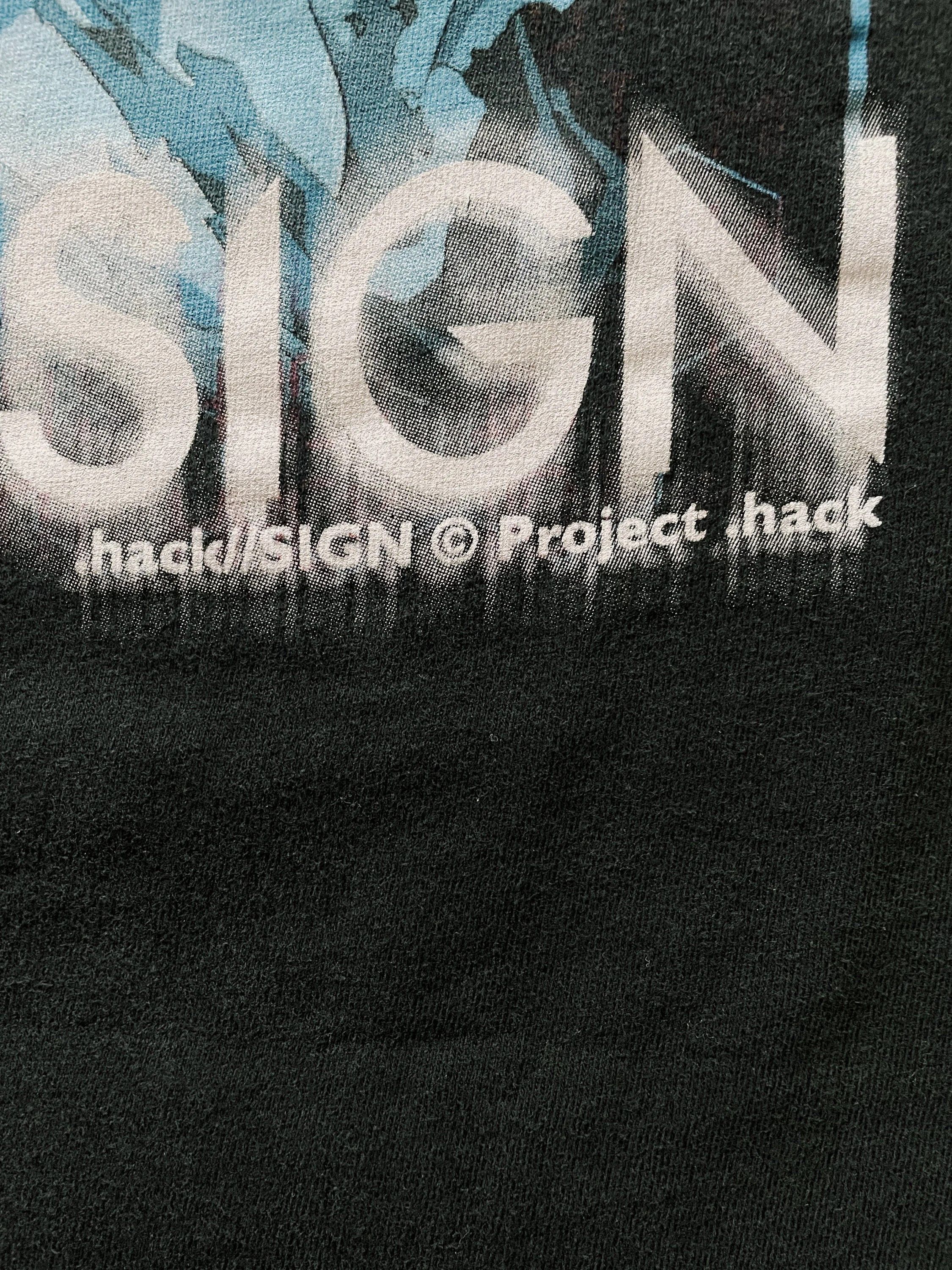 Anime Vintage 2002 .hack//SIGN Short Sleeve T-shirt Black Size US XL / EU 56 / 4 - 4 Thumbnail