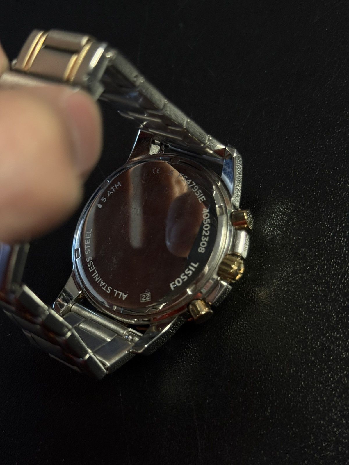 Fossil Fossil Gold/Silver Watch Adjustable Size W Extra Links Size ONE SIZE - 12 Thumbnail