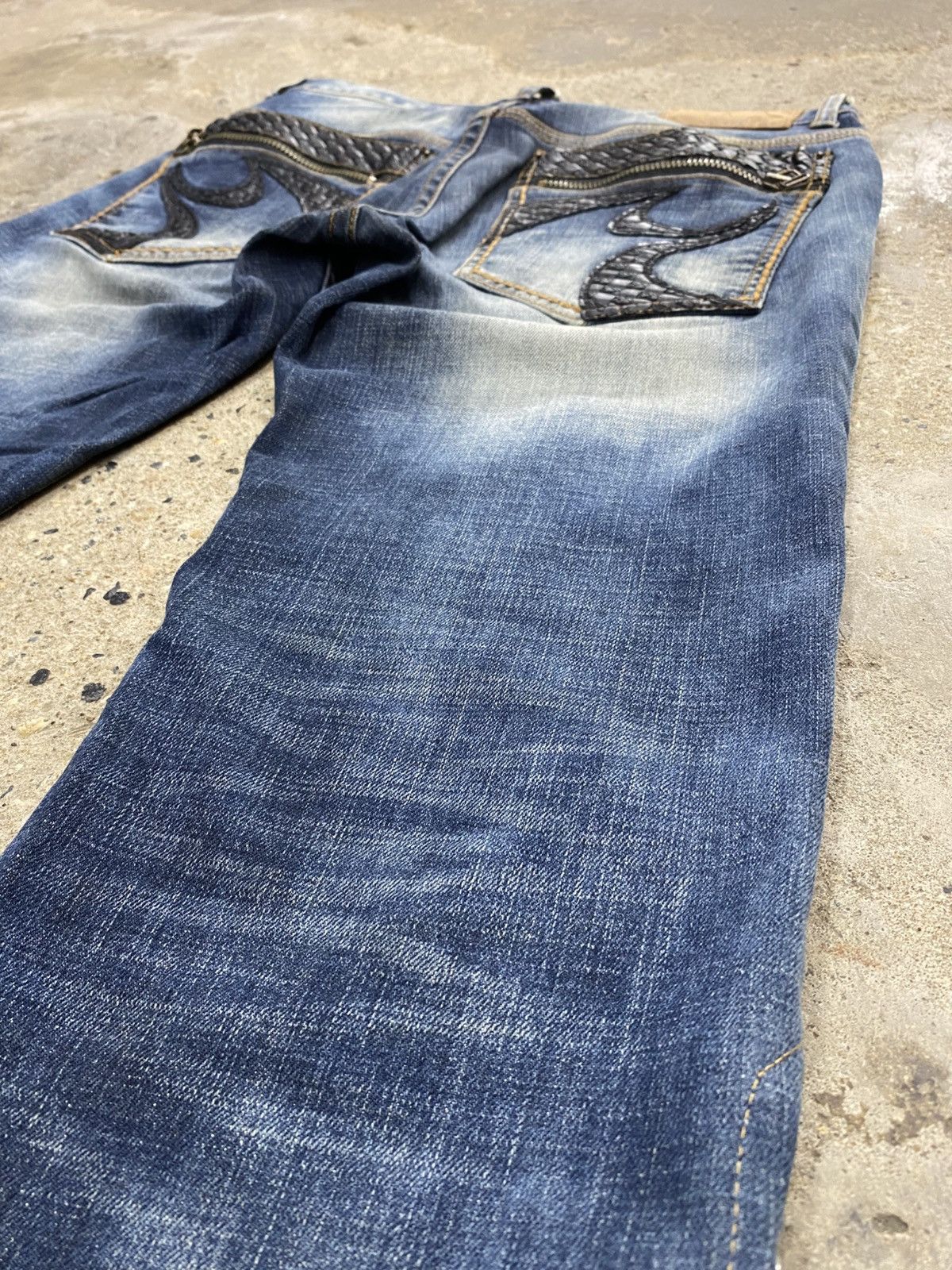Japanese Brand Cloud72 side laced jeans wash Size US 32 / EU 48 - 17 Thumbnail