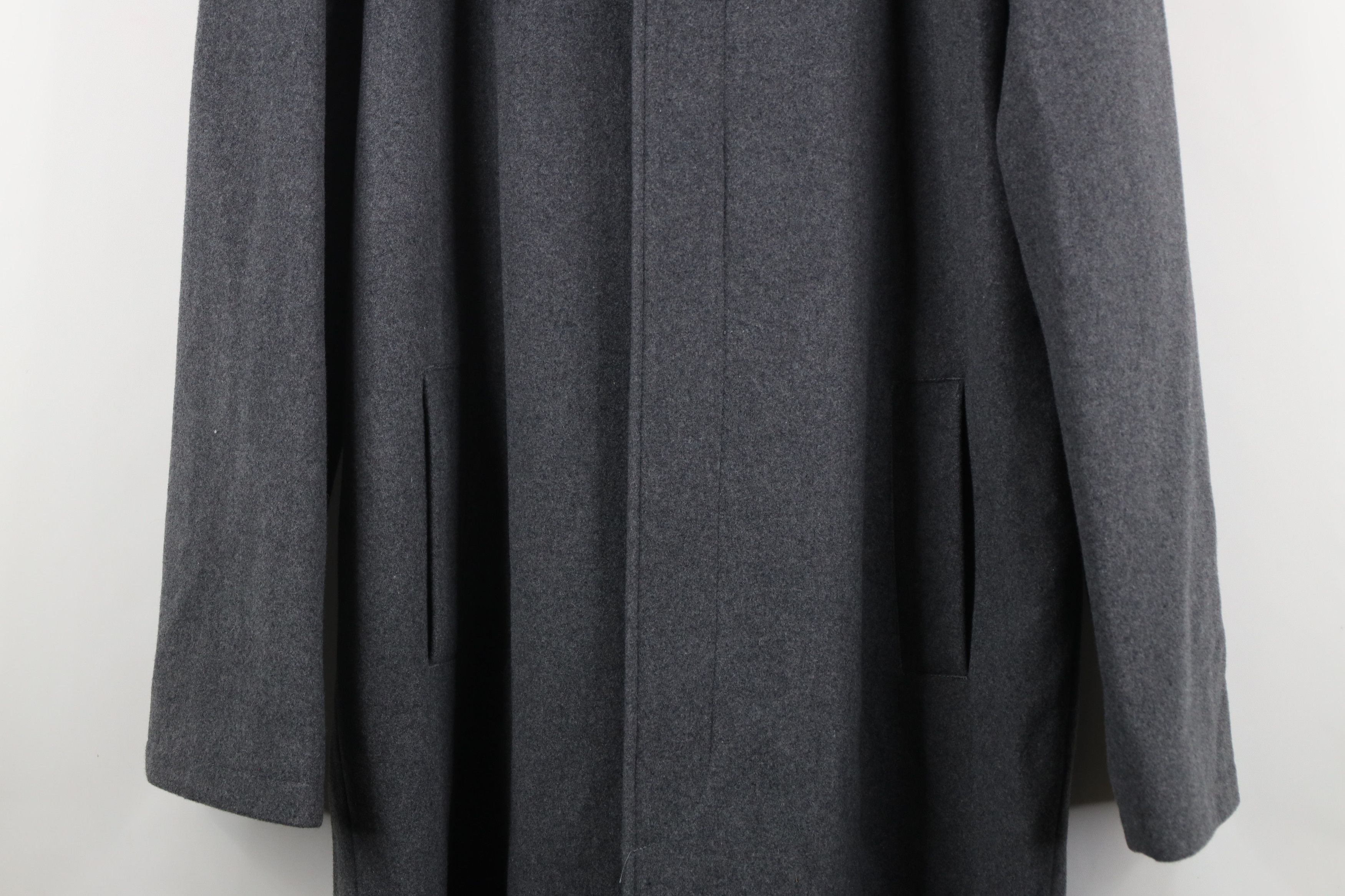 Lands' End × Vintage Lands End Full Length Collared Overcoat Jacket Heather Gray Size US L / EU 52-54 / 3 - 3 Thumbnail