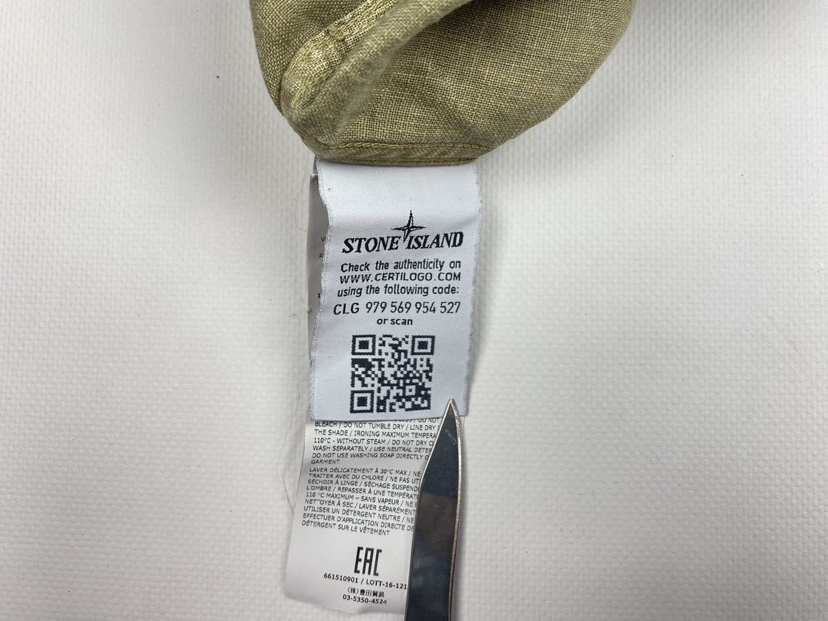 Stone Island Stone Island Linen Button Up Shirt Embroidered Logo Size US M / EU 48-50 / 2 - 9 Thumbnail