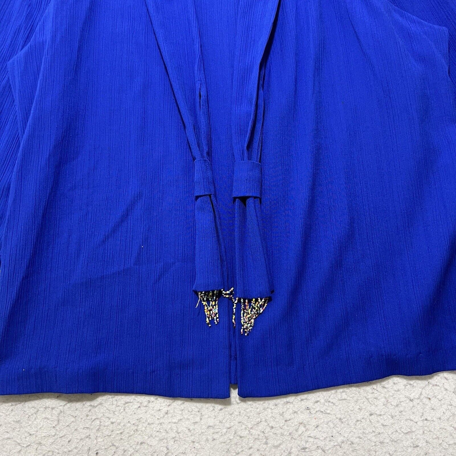Vintage Vintage GW Originals 40 Open Front Blazer Blue Pockets USA Size M / US 6-8 / IT 42-44 - 5 Thumbnail