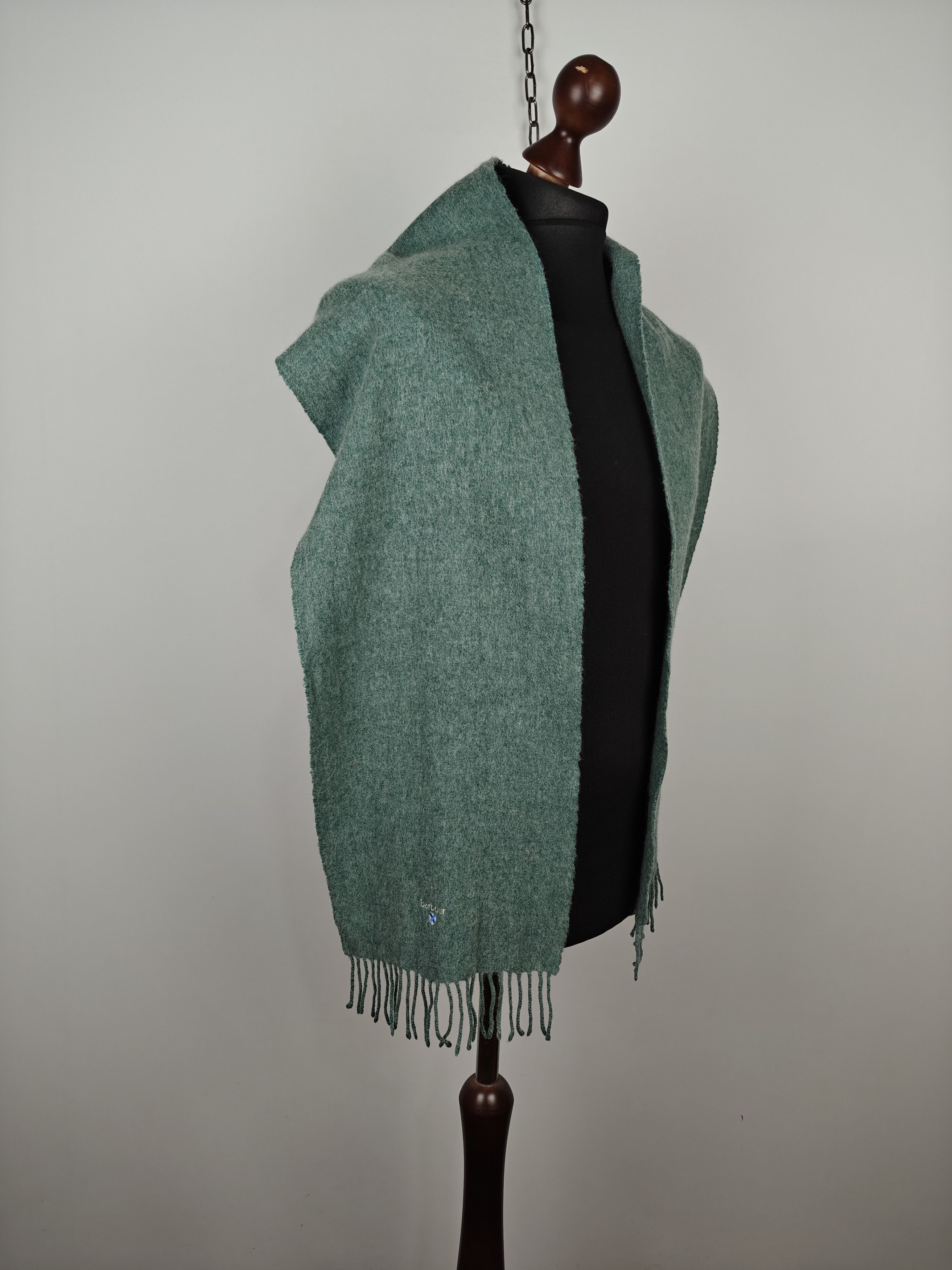 Barbour Barbour Lambswool Scarf Green Size ONE SIZE - 7 Thumbnail