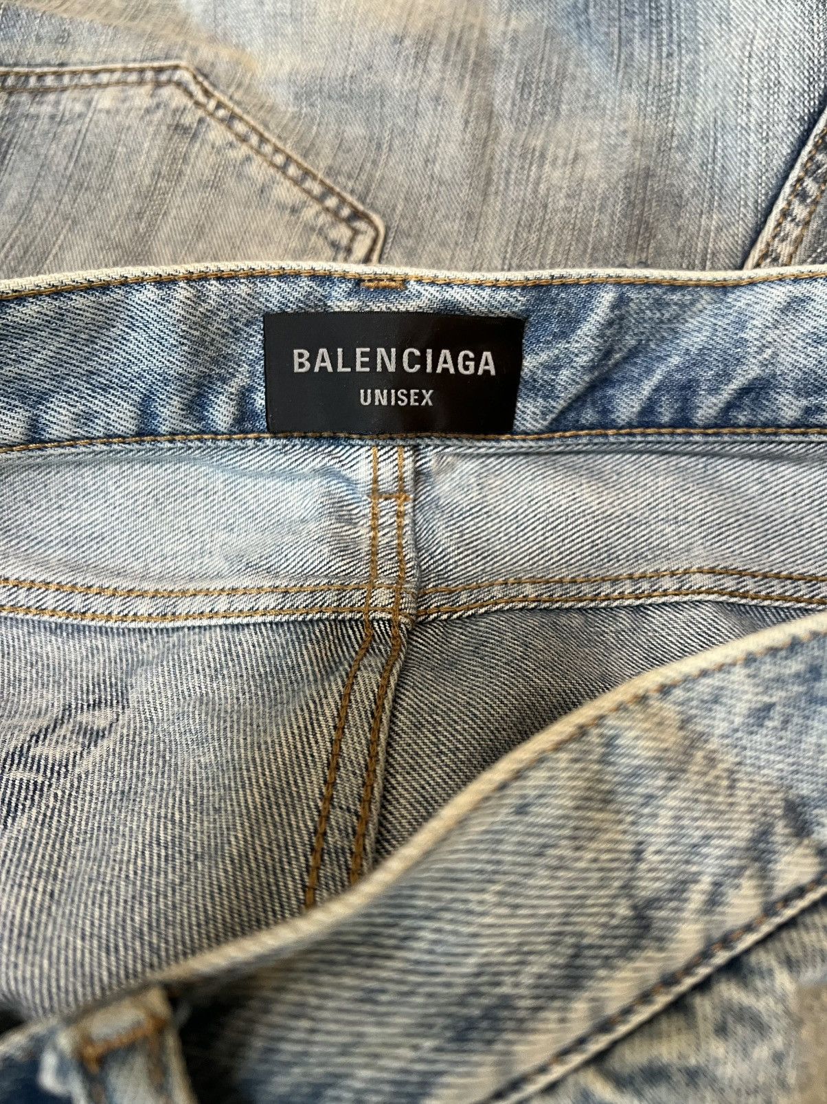 Balenciaga [L] Balenciaga cut-up baggy denim jeans Size US 34 / EU 50 - 5 Thumbnail