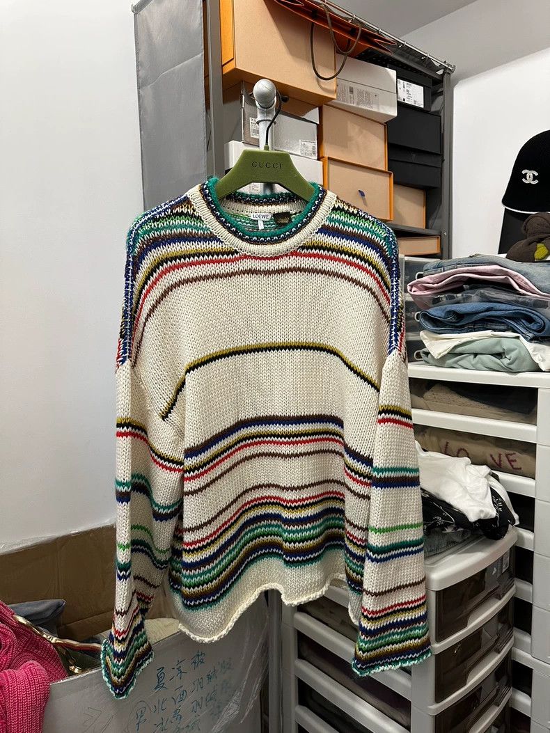 Loewe LOEWE SS24 Logo Stripe Crewneck Sweater - dmc Size US S / EU 44-46 / 1 - 1 Thumbnail