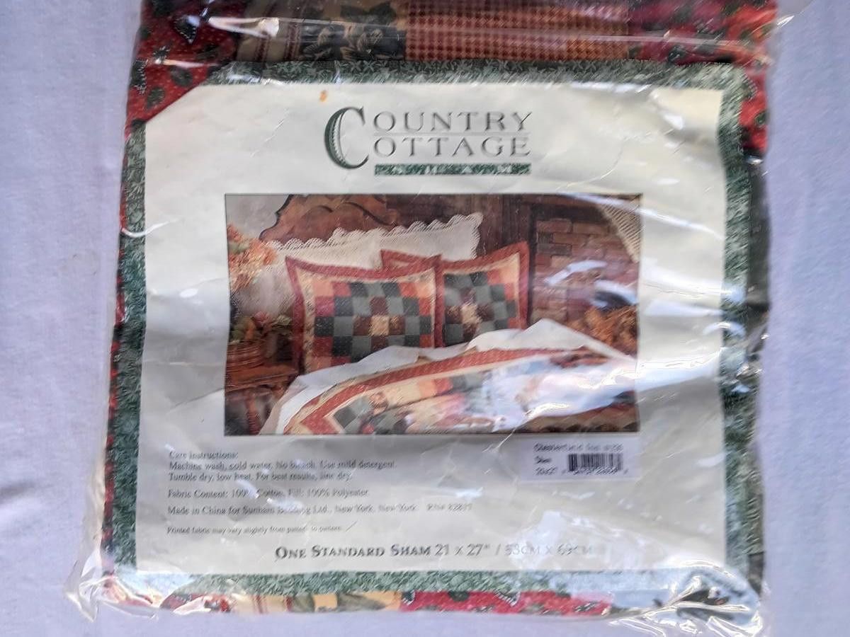 Designer Country Cottage Quilt Sham - Standard Size Size ONE SIZE - 1 Thumbnail