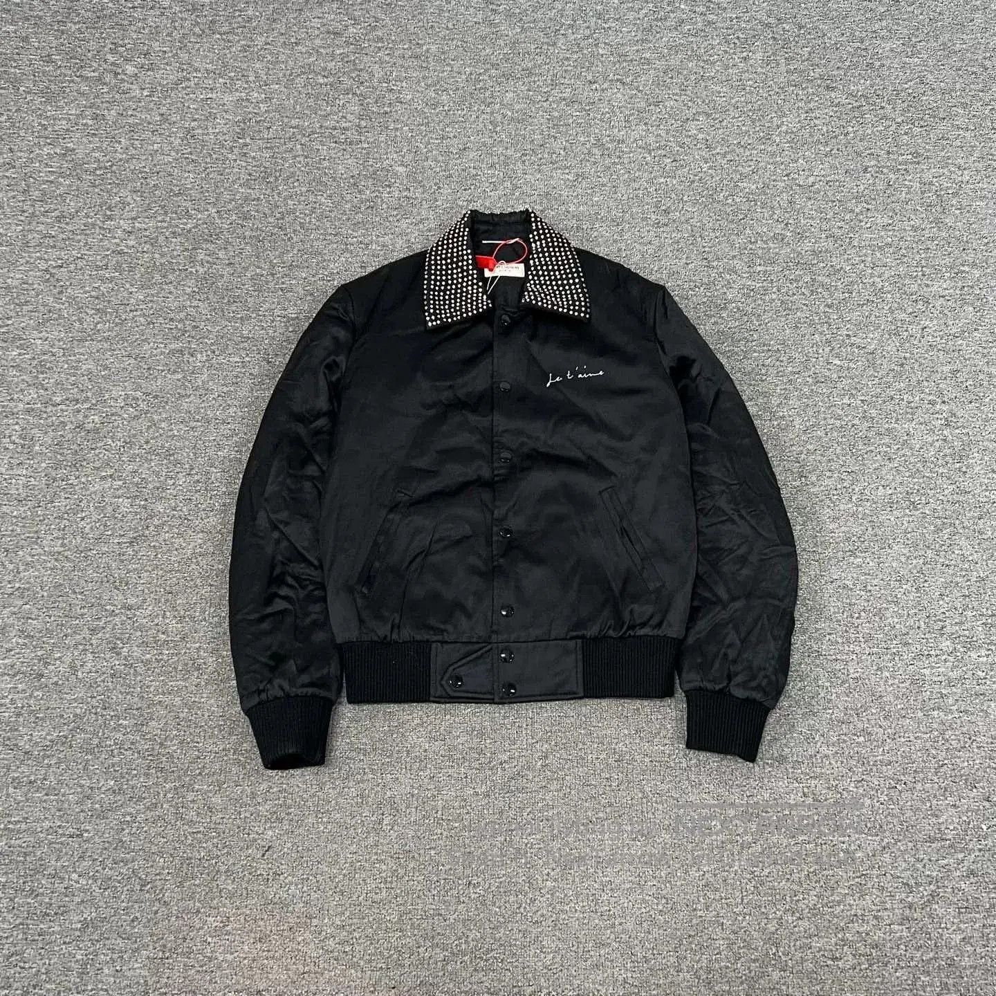 Saint Laurent Paris Saint Laurent Rhinestone Lapel Satin Baseball Jacket. Size US S / EU 44-46 / 1 - 1 Thumbnail