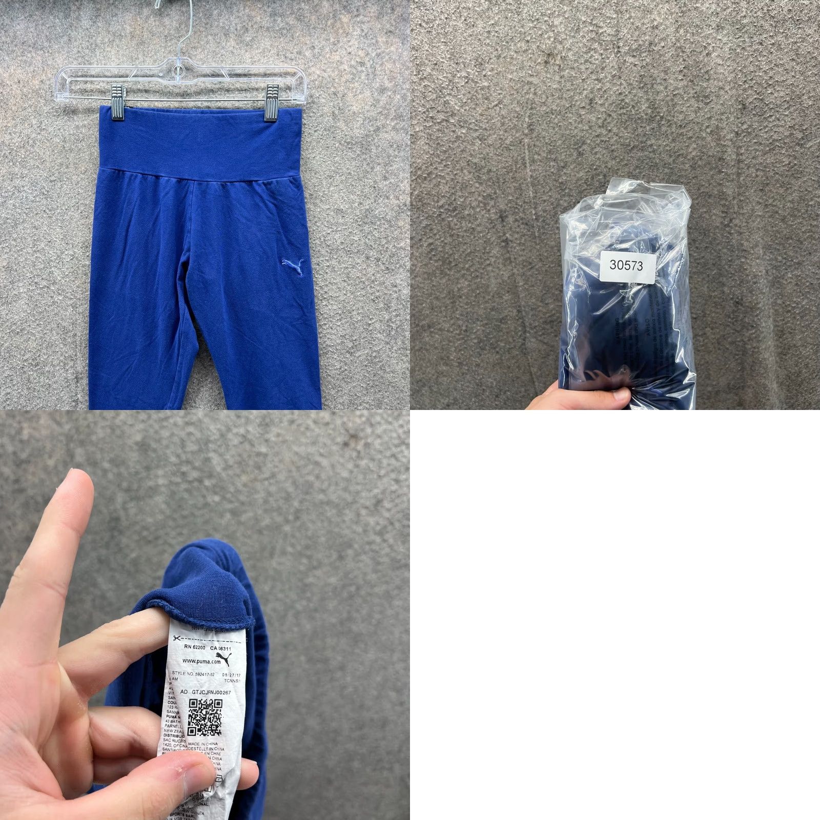 Puma PUMA Leggings Womens Medium Blue Fleece Skinny Athletic Pockets Size M Stretch Slim Tight Casual Comfort Size 32" / US 10 / IT 46 - 8 Thumbnail
